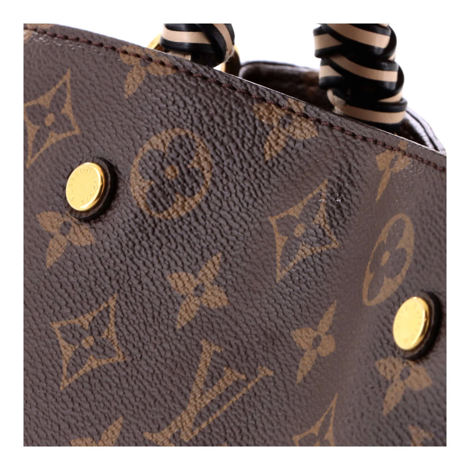 Braided Handle Montaigne Handbag Monogram Canvas BB - Image 8