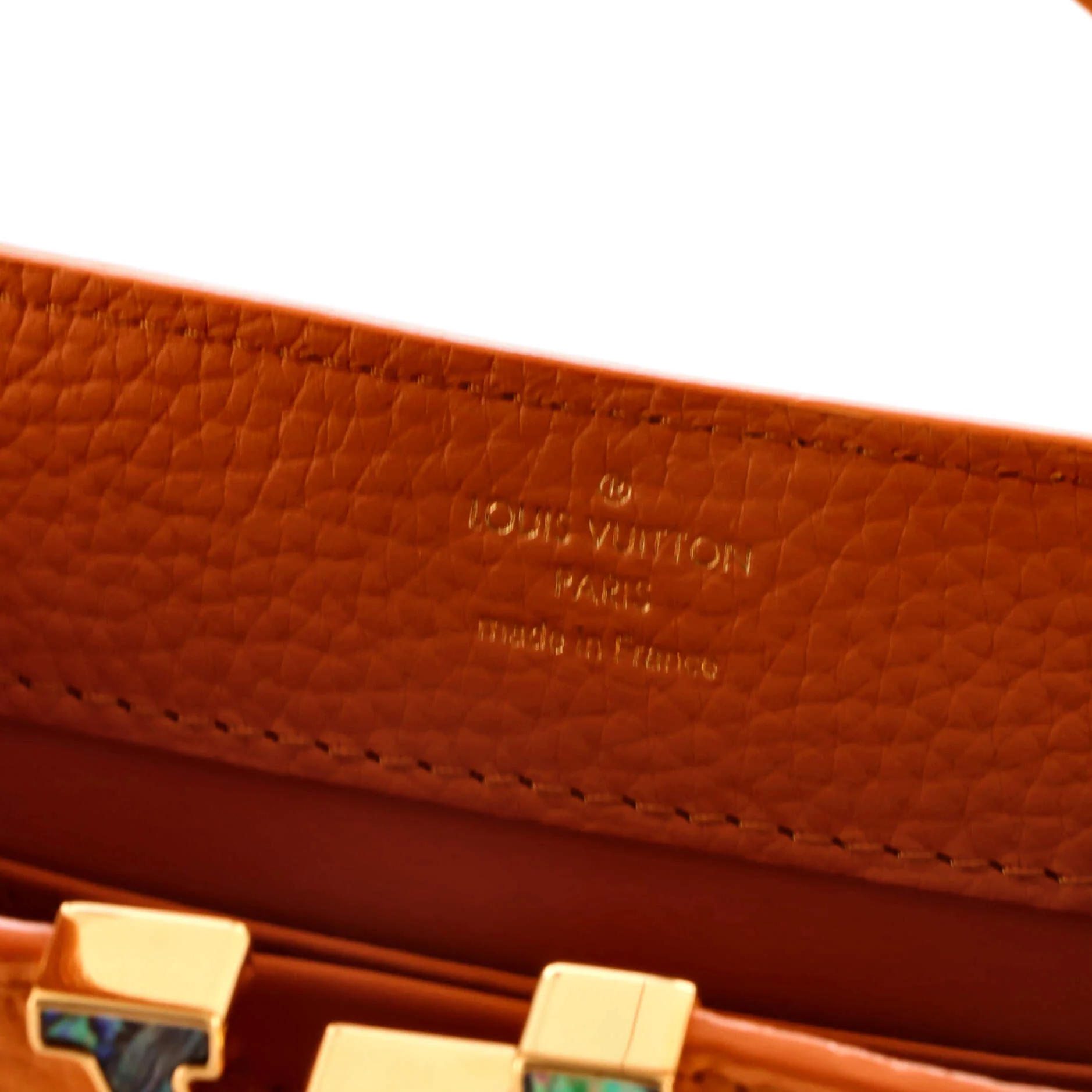 Capucines Bag Leather with Mother of Pearl Mini - Image 7