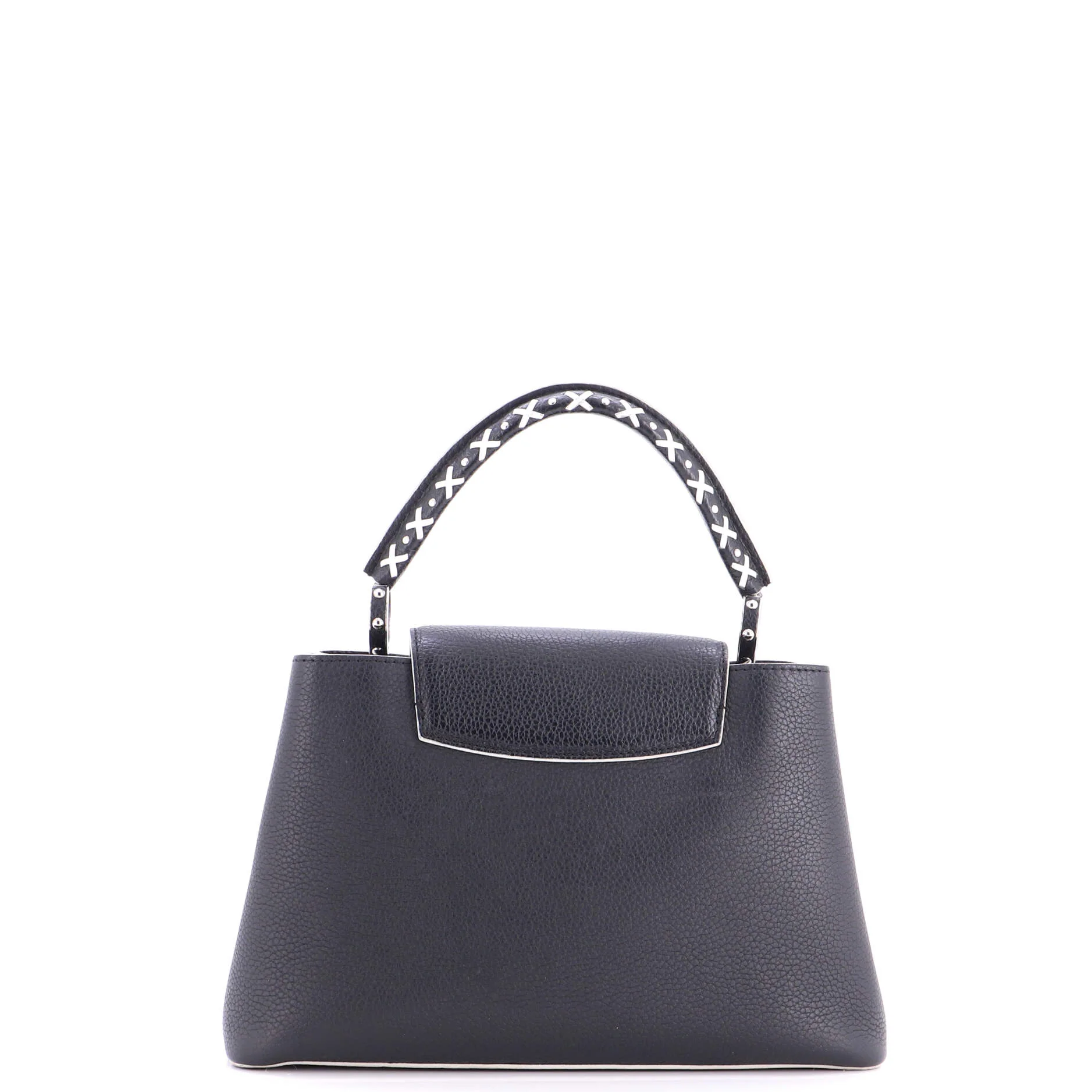Capucines Bag Leather with Whipstitch Detail PM - Image 3