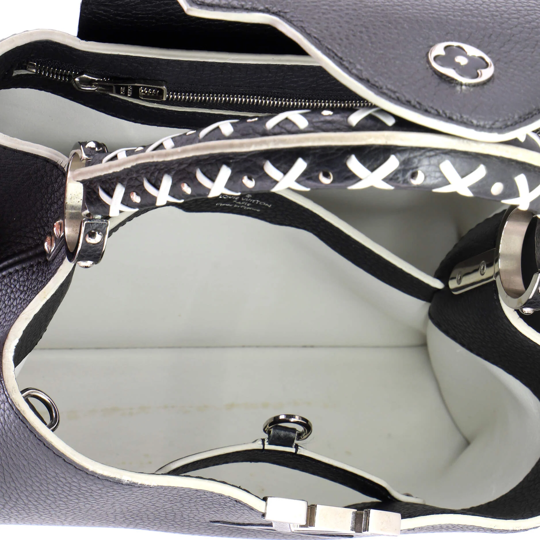 Capucines Bag Leather with Whipstitch Detail PM - Image 5