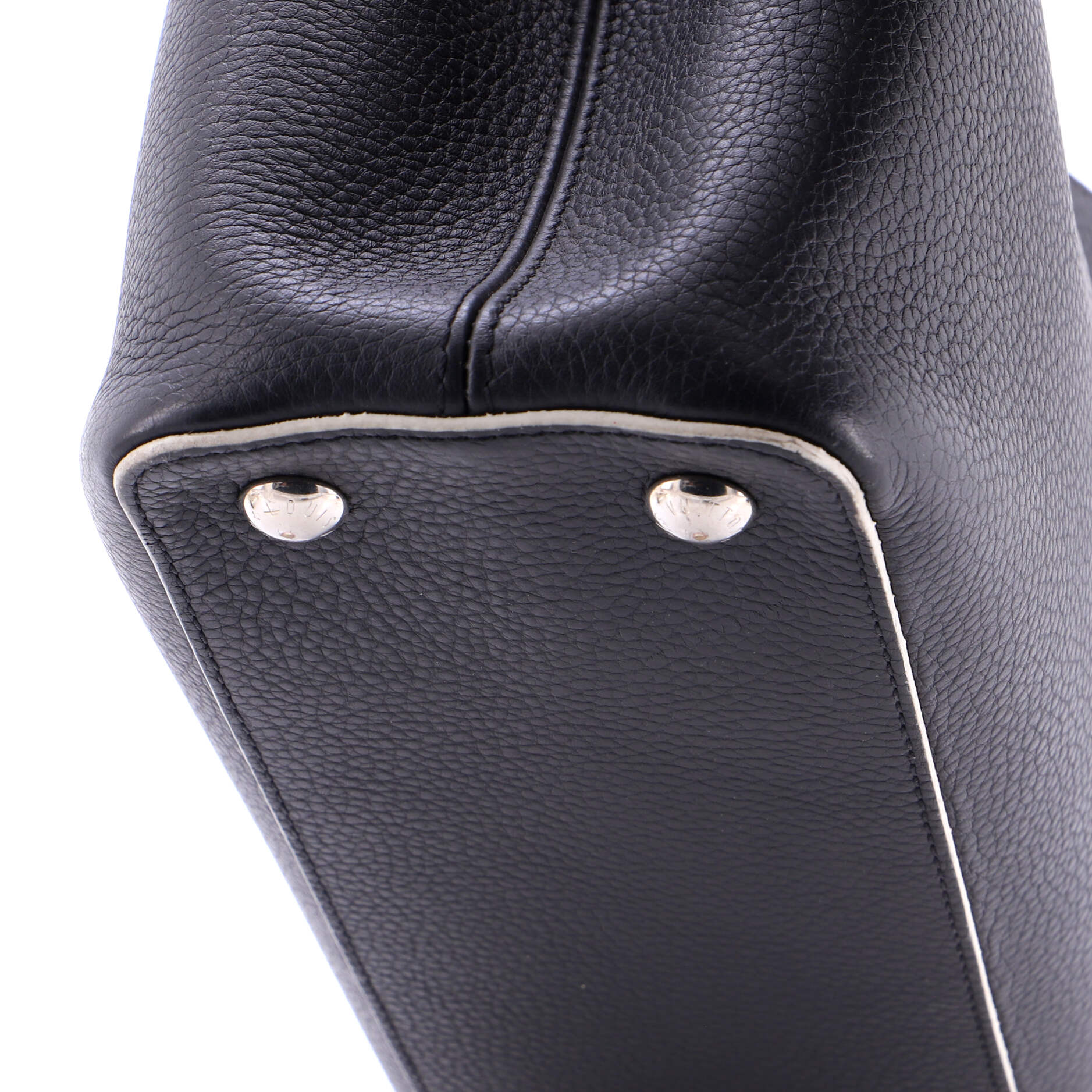 Capucines Bag Leather with Whipstitch Detail PM - Image 6