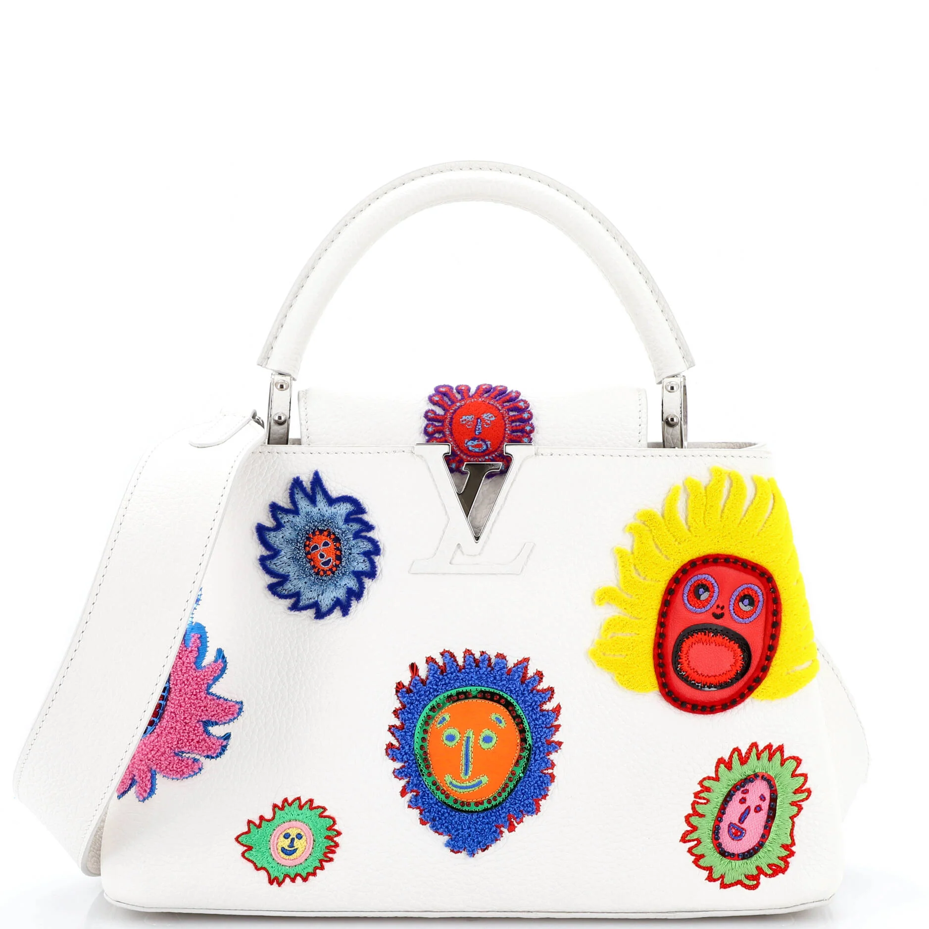 Capucines Bag Yayoi Kusama Embroidered My Eternal Soul Taurillon Leather MM