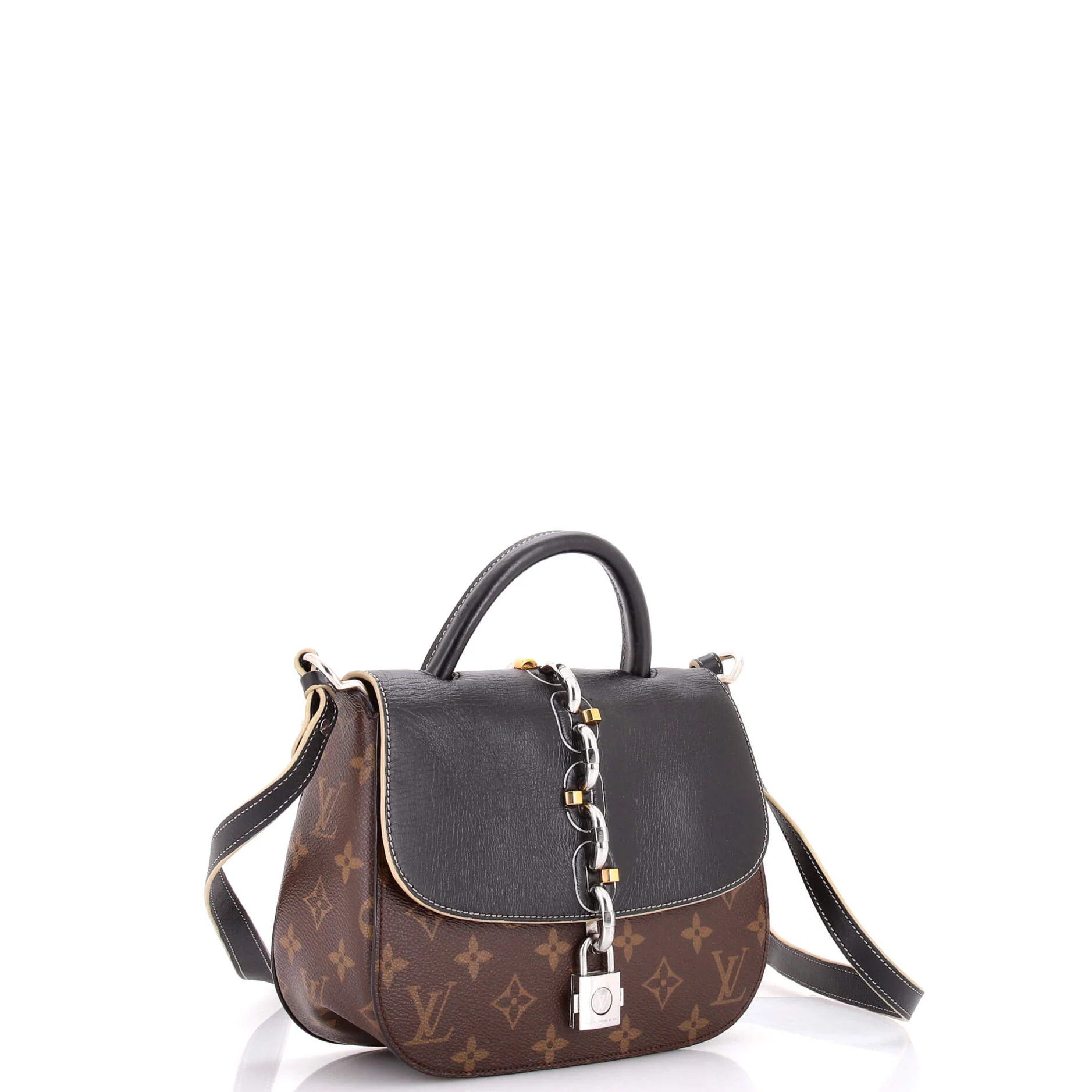 Chain It Handbag Monogram Canvas with Leather PM - Image 2