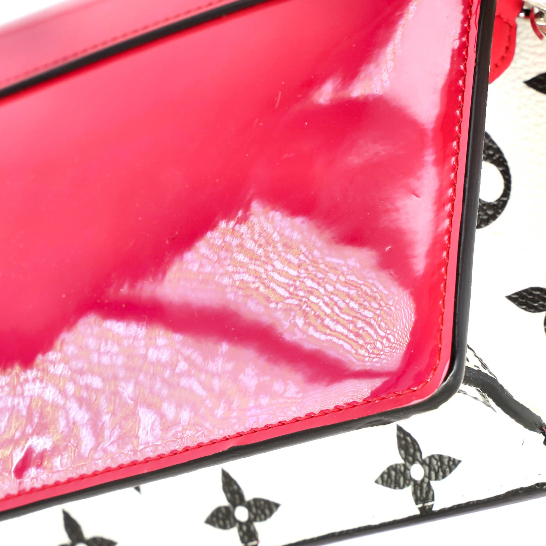 Cherrywood Chain Wallet Vernis with Monogram Canvas - Image 7
