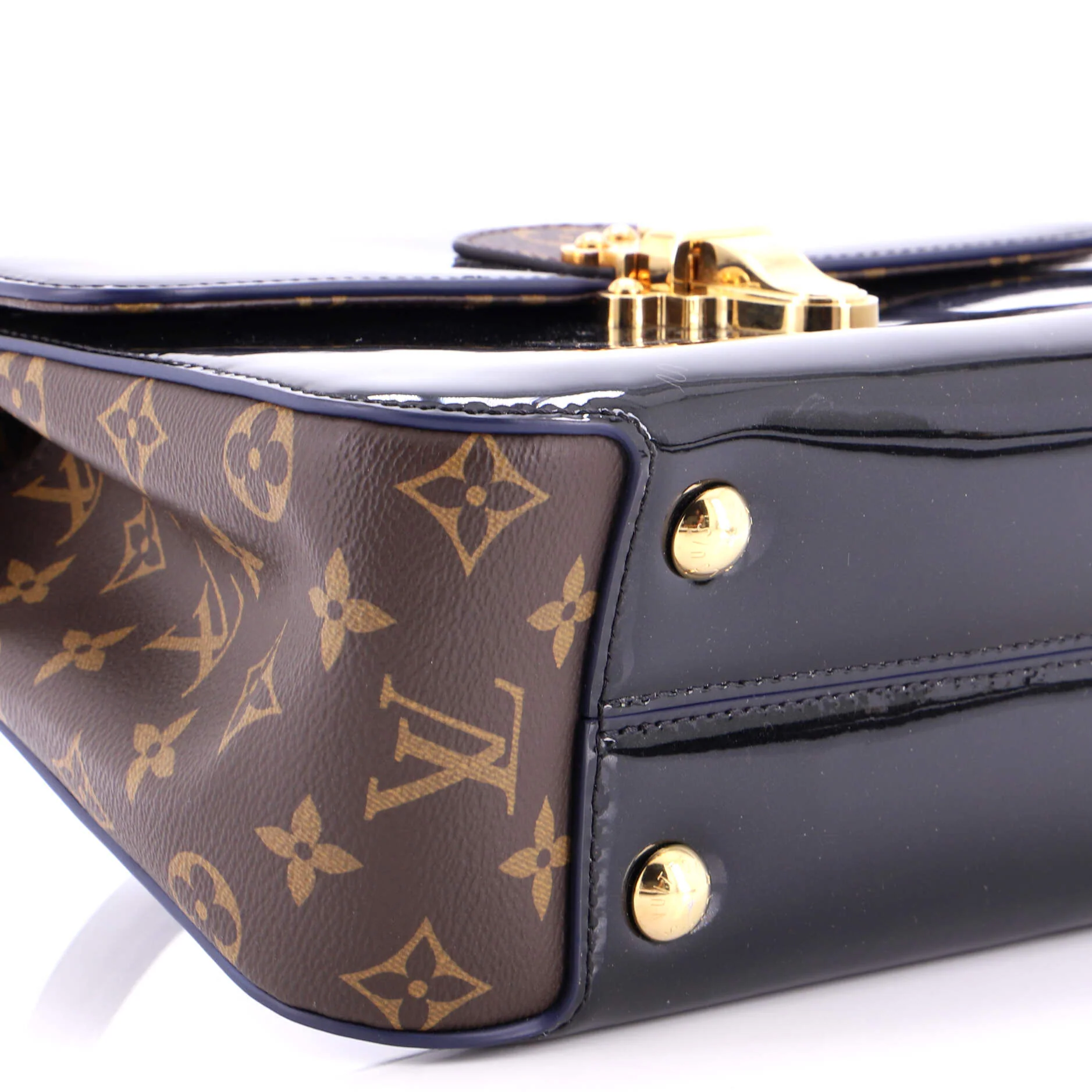 Cherrywood Handbag Vernis with Monogram Canvas PM - Image 6