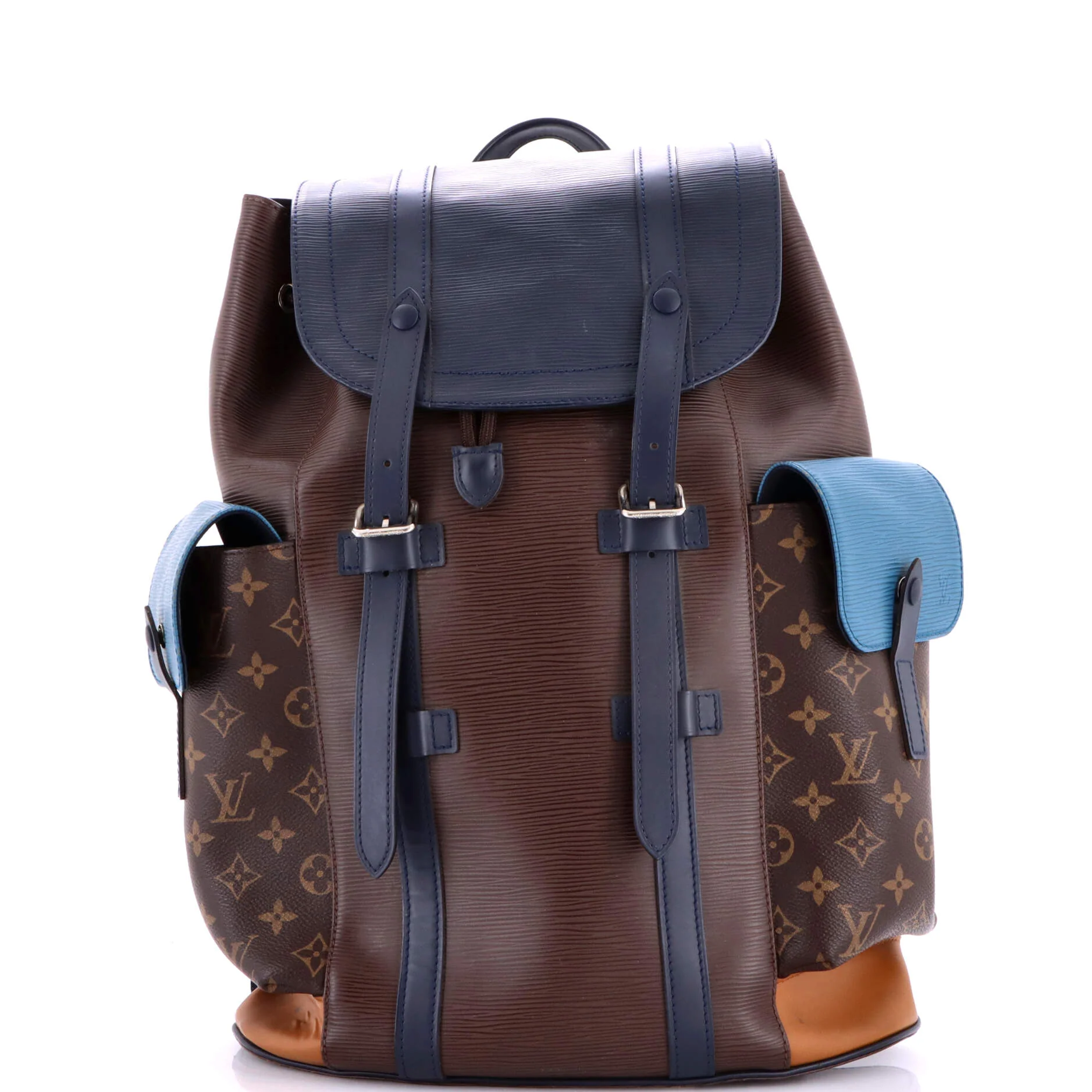 Christopher Backpack Epi Leather with Monogram Canvas PM