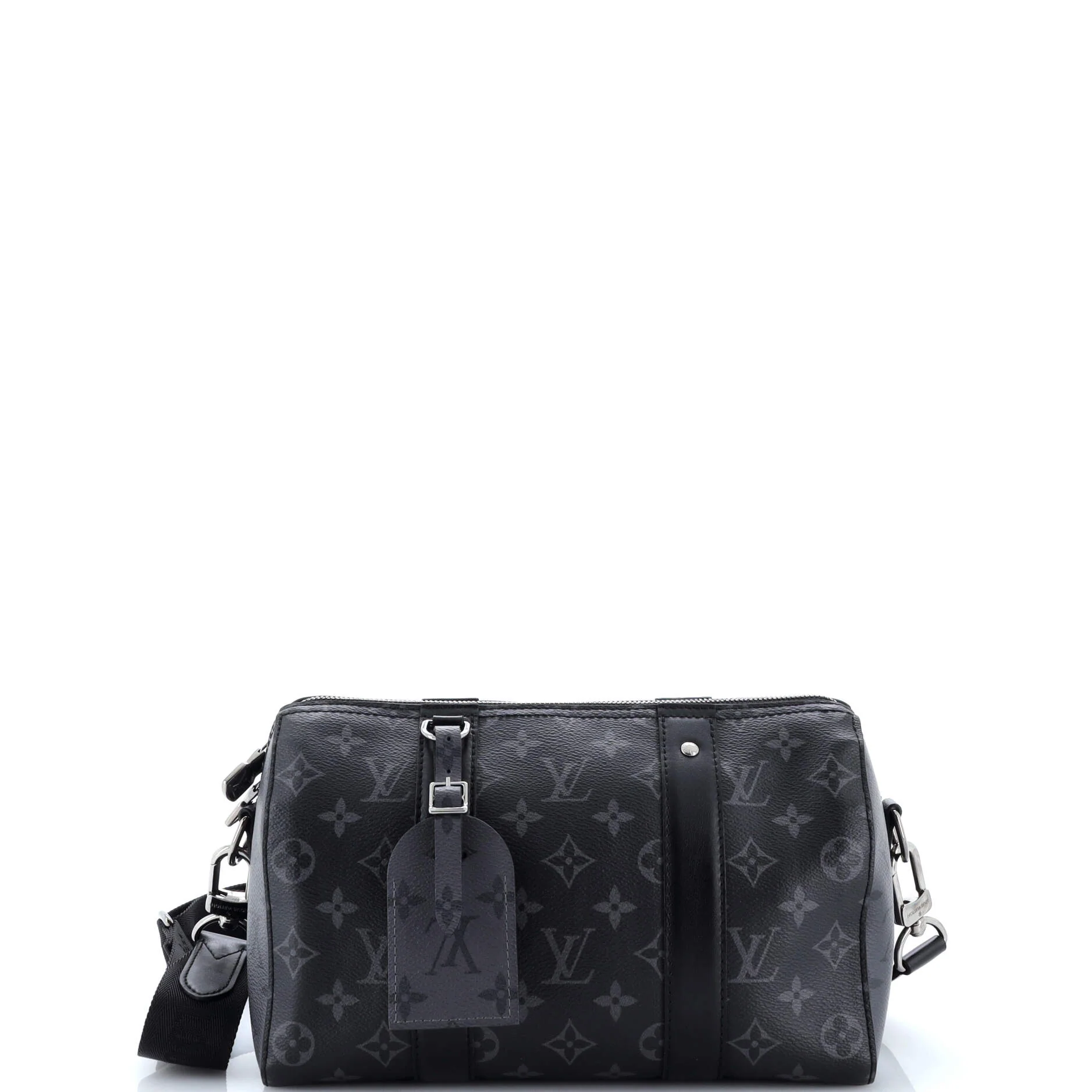City Keepall Bag Reverse Monogram Eclipse Canvas