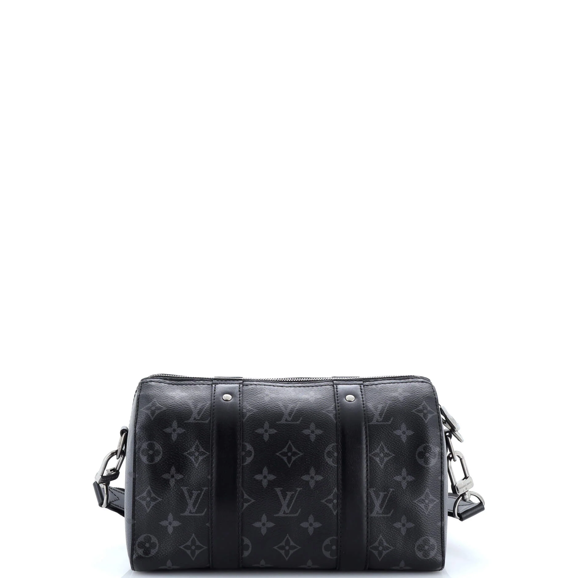 City Keepall Bag Reverse Monogram Eclipse Canvas - Image 3