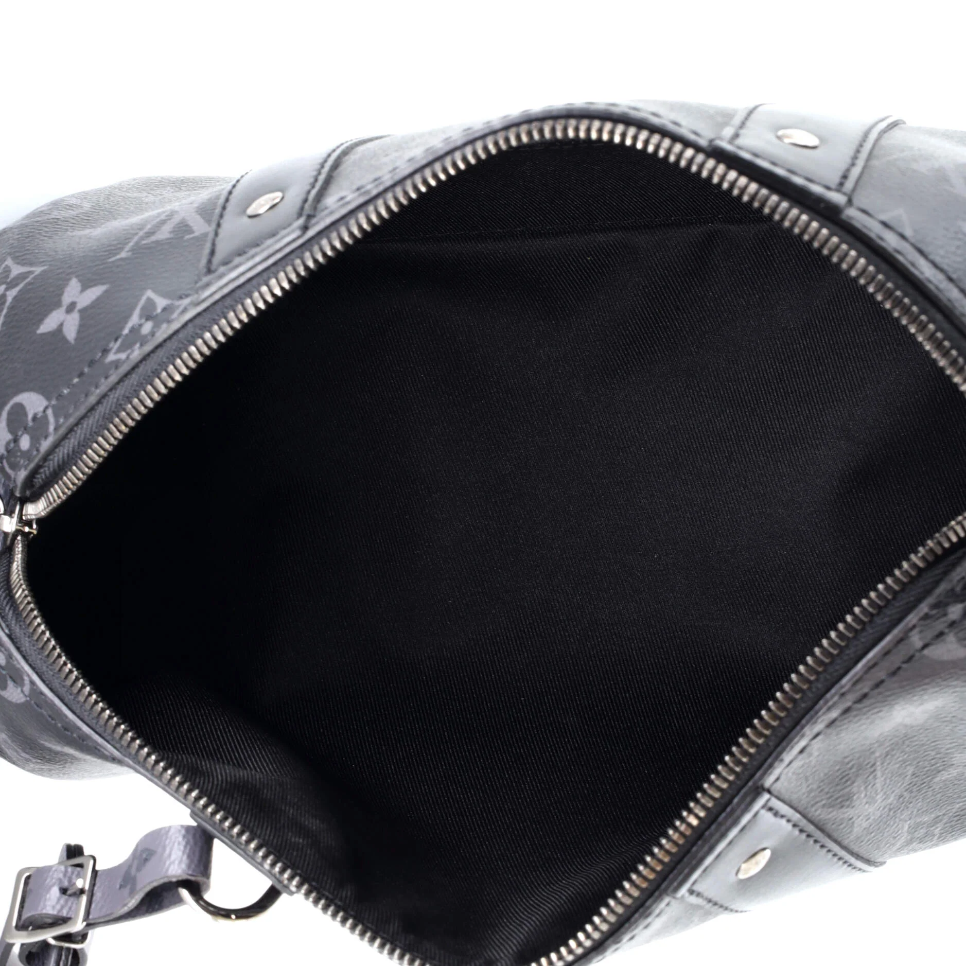 City Keepall Bag Reverse Monogram Eclipse Canvas - Image 5