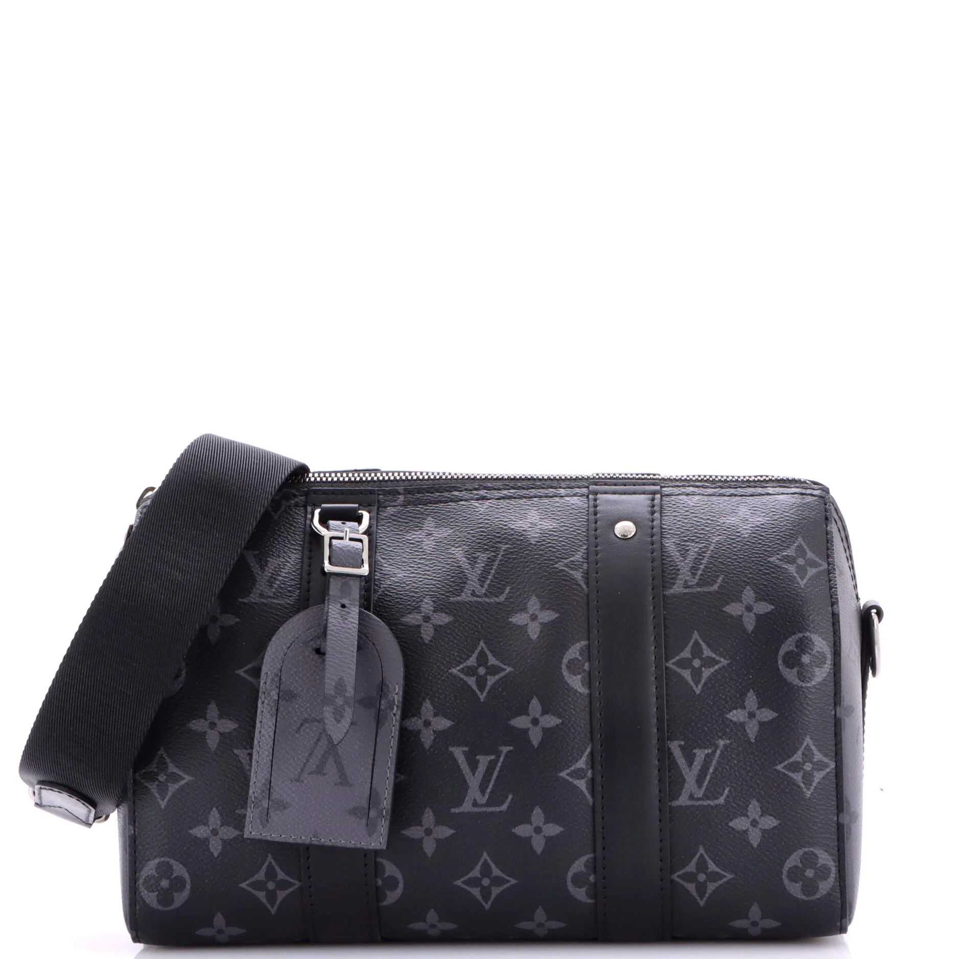 City Keepall Bag Reverse Monogram Eclipse Canvas