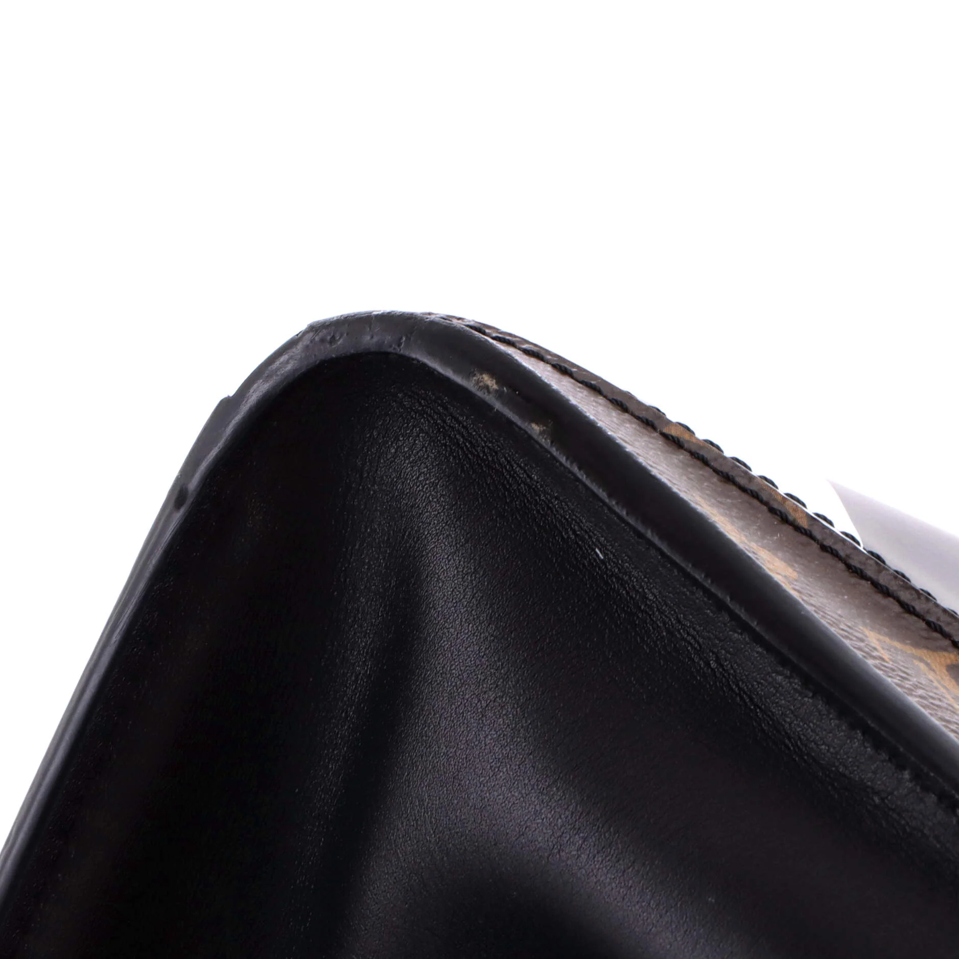 City Steamer Handbag Studded Leather and Monogram Canvas MM - Image 6