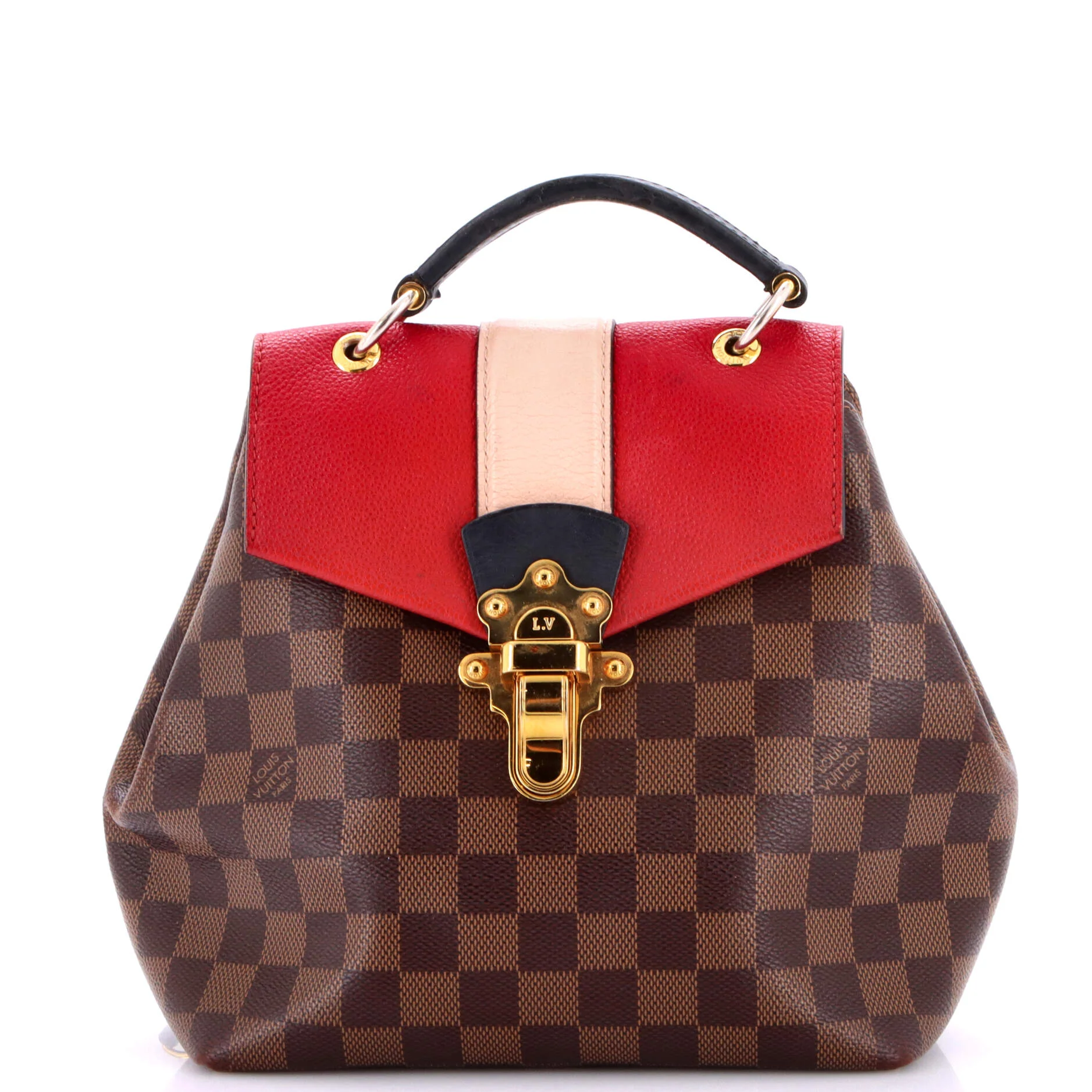 Clapton Backpack Damier and Leather