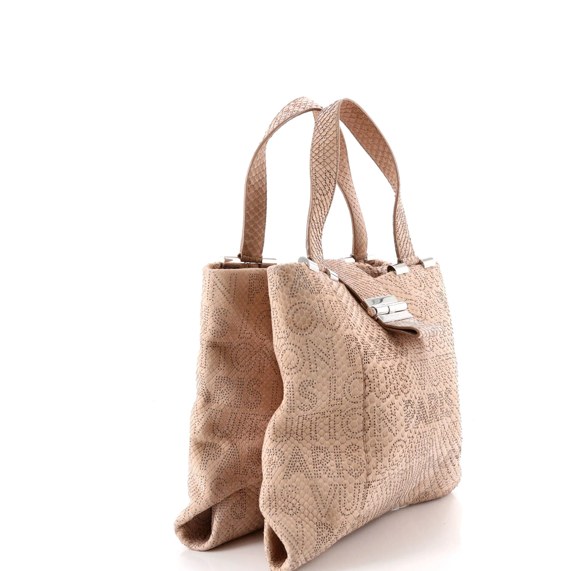 Delphes Tote Perforated Python - Image 2