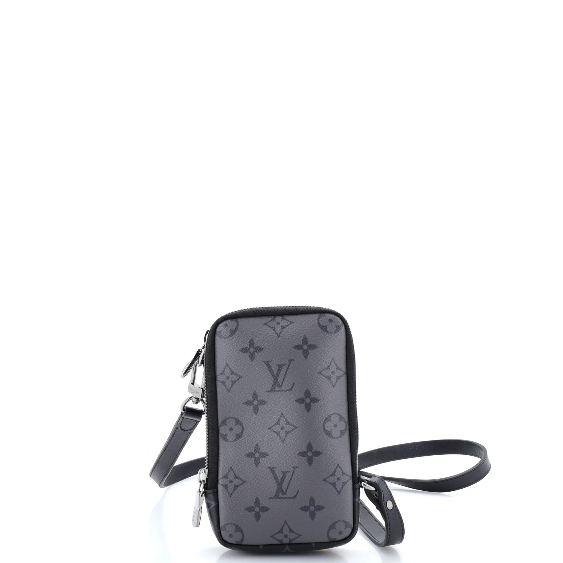 Double Phone Pouch Reverse Monogram Eclipse Canvas