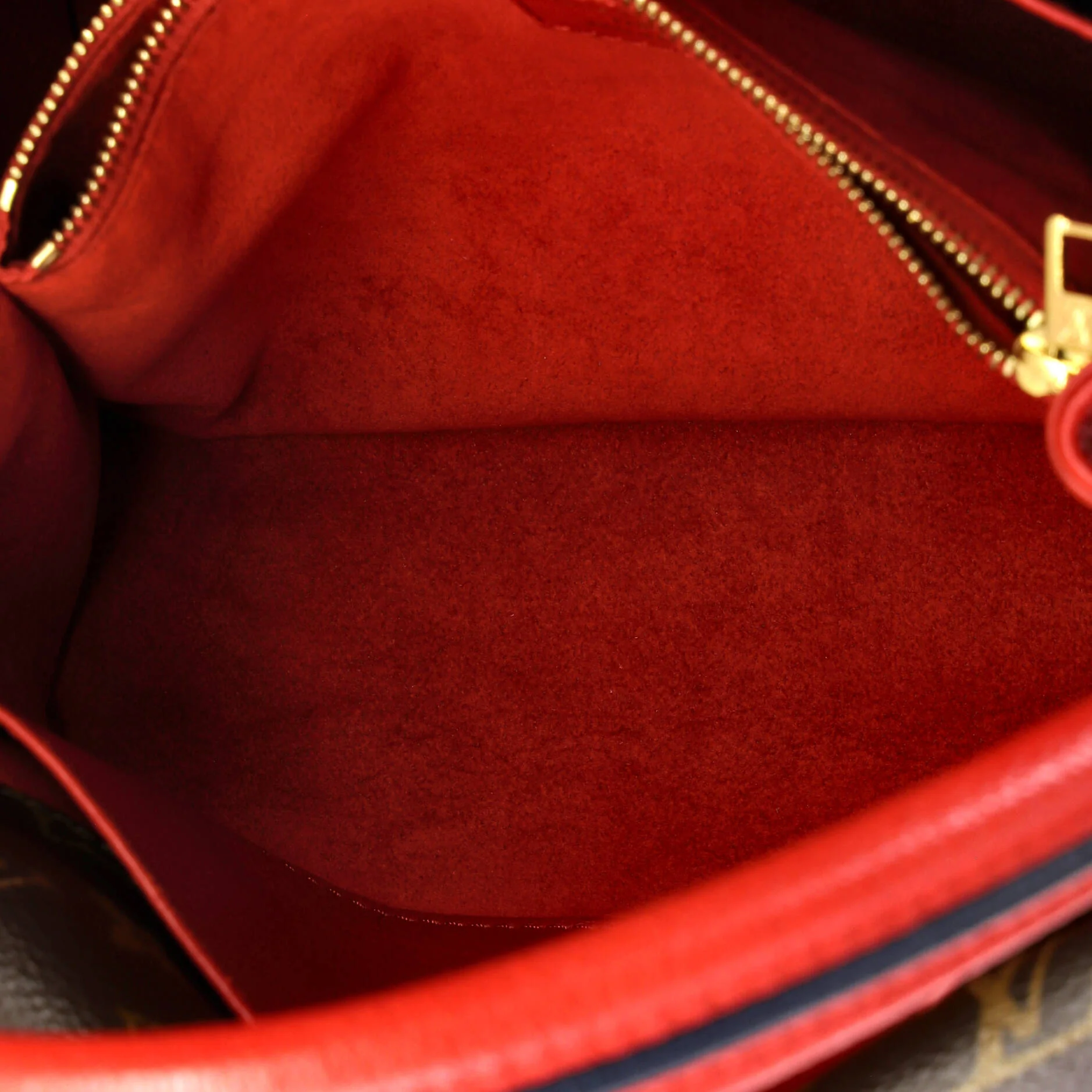 Double V Handbag Calfskin with Monogram Canvas - Image 5