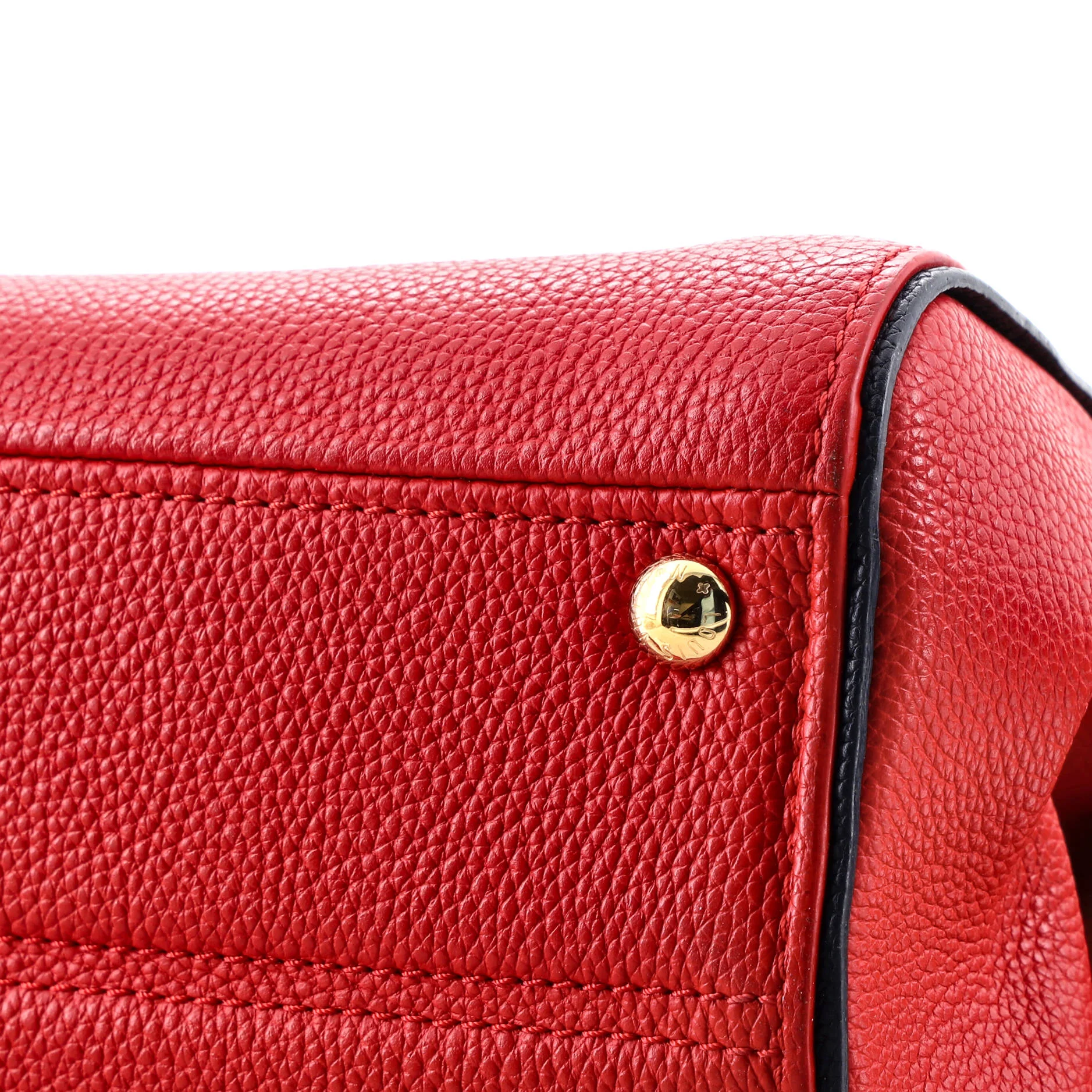 Double V Handbag Calfskin with Monogram Canvas - Image 7