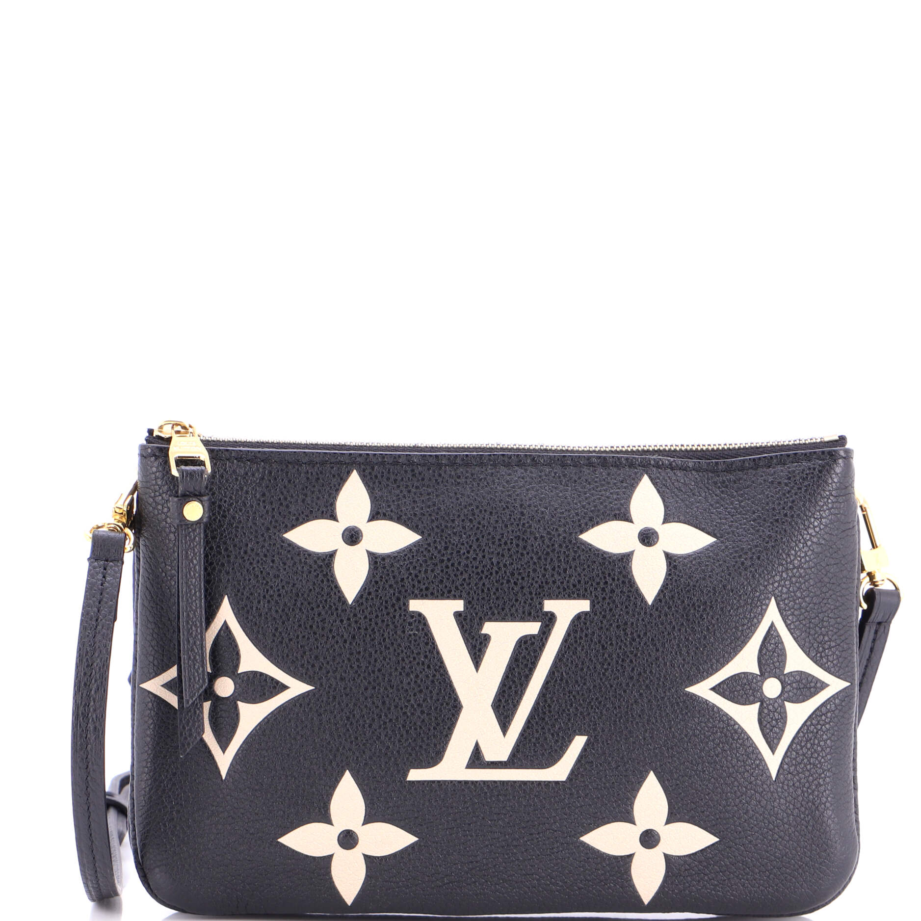 Double Zip Pochette Bicolor Monogram Empreinte Giant