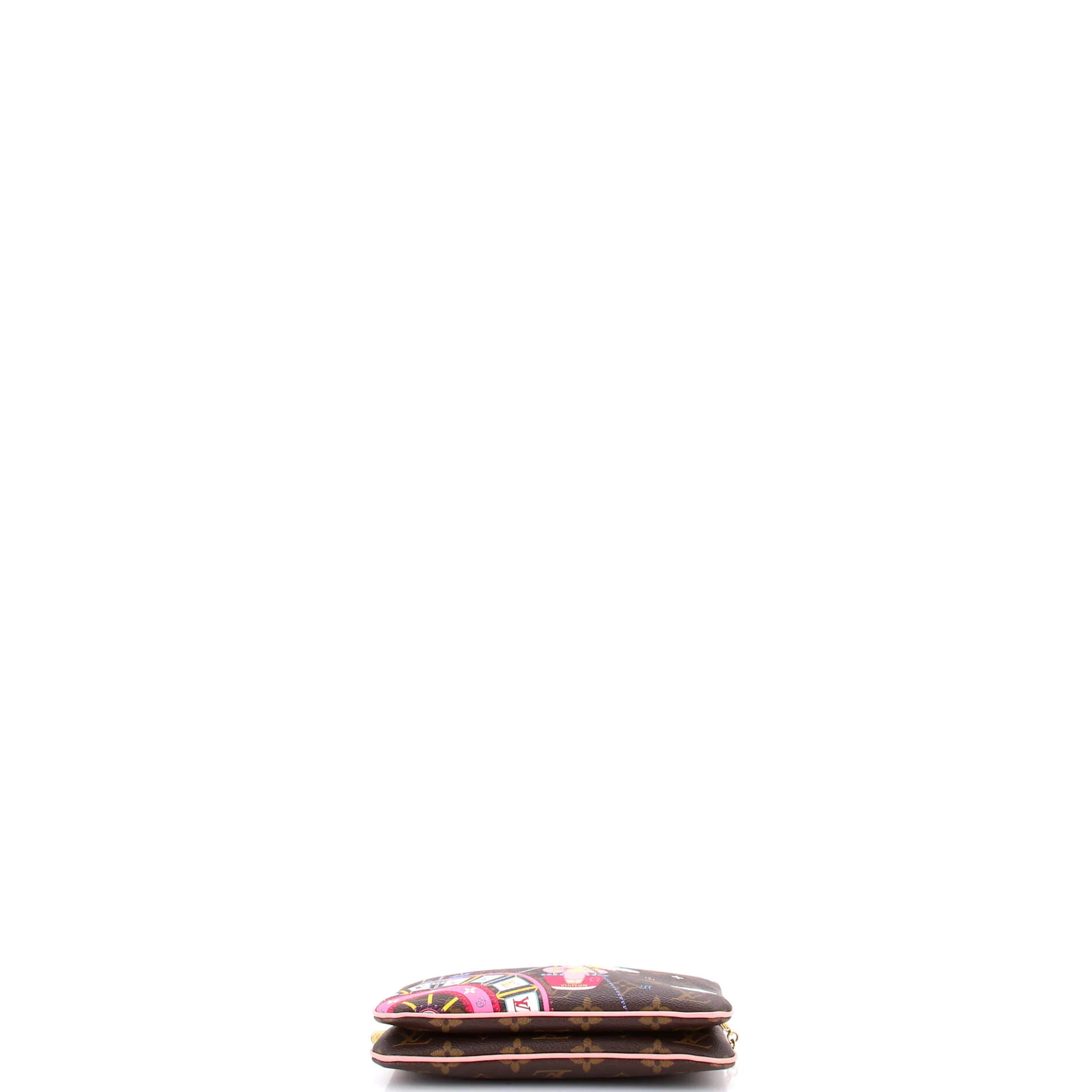Double Zip Pochette Limited Edition Vivienne Xmas Monogram Canvas - Image 4