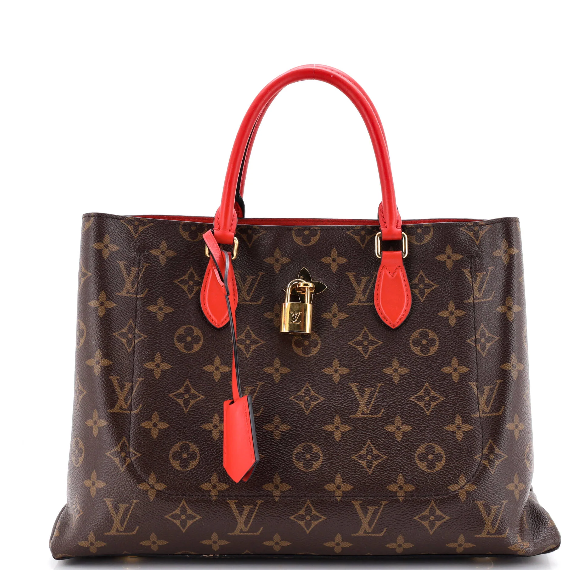 Flower Tote Monogram Canvas with Leather