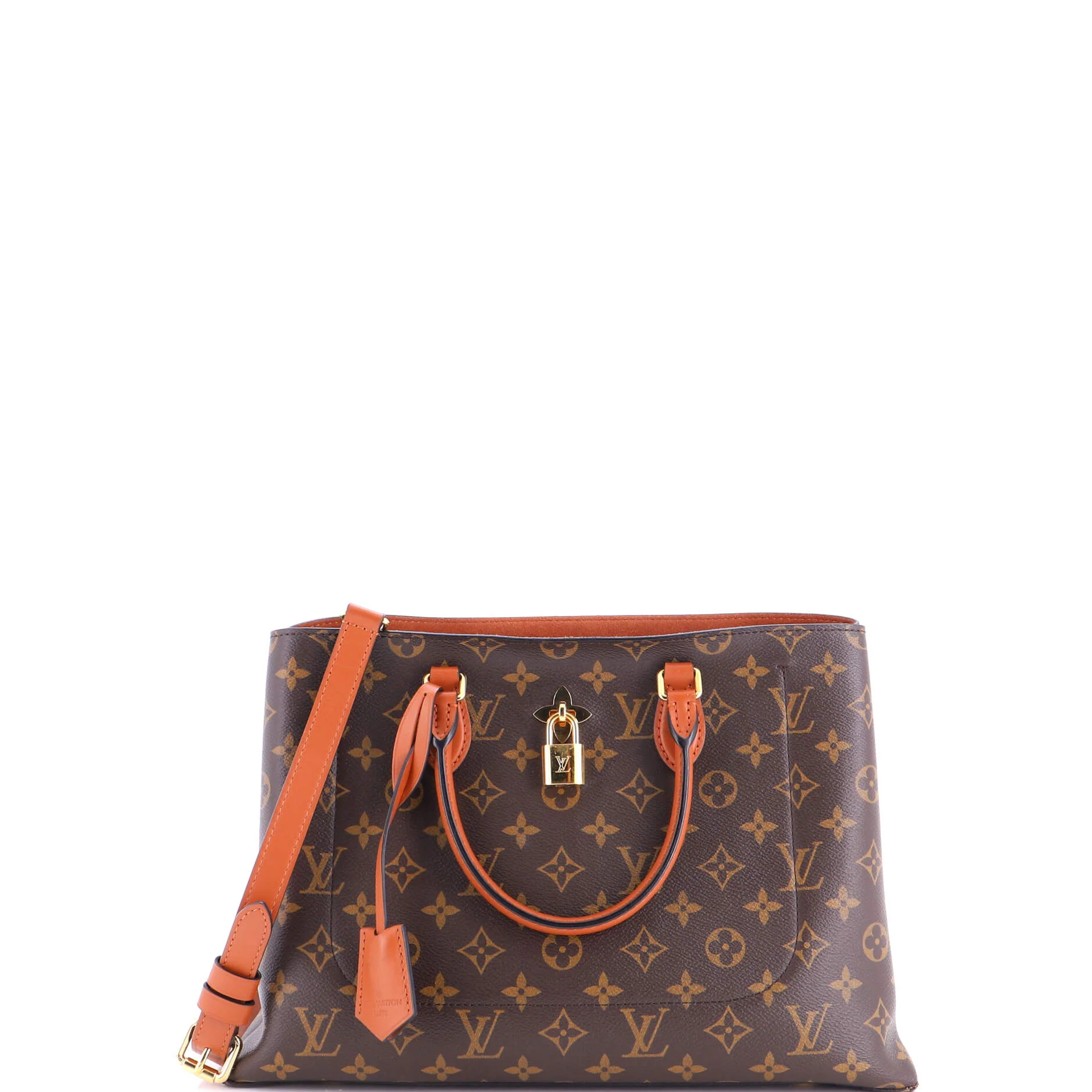 Flower Tote Monogram Canvas with Leather