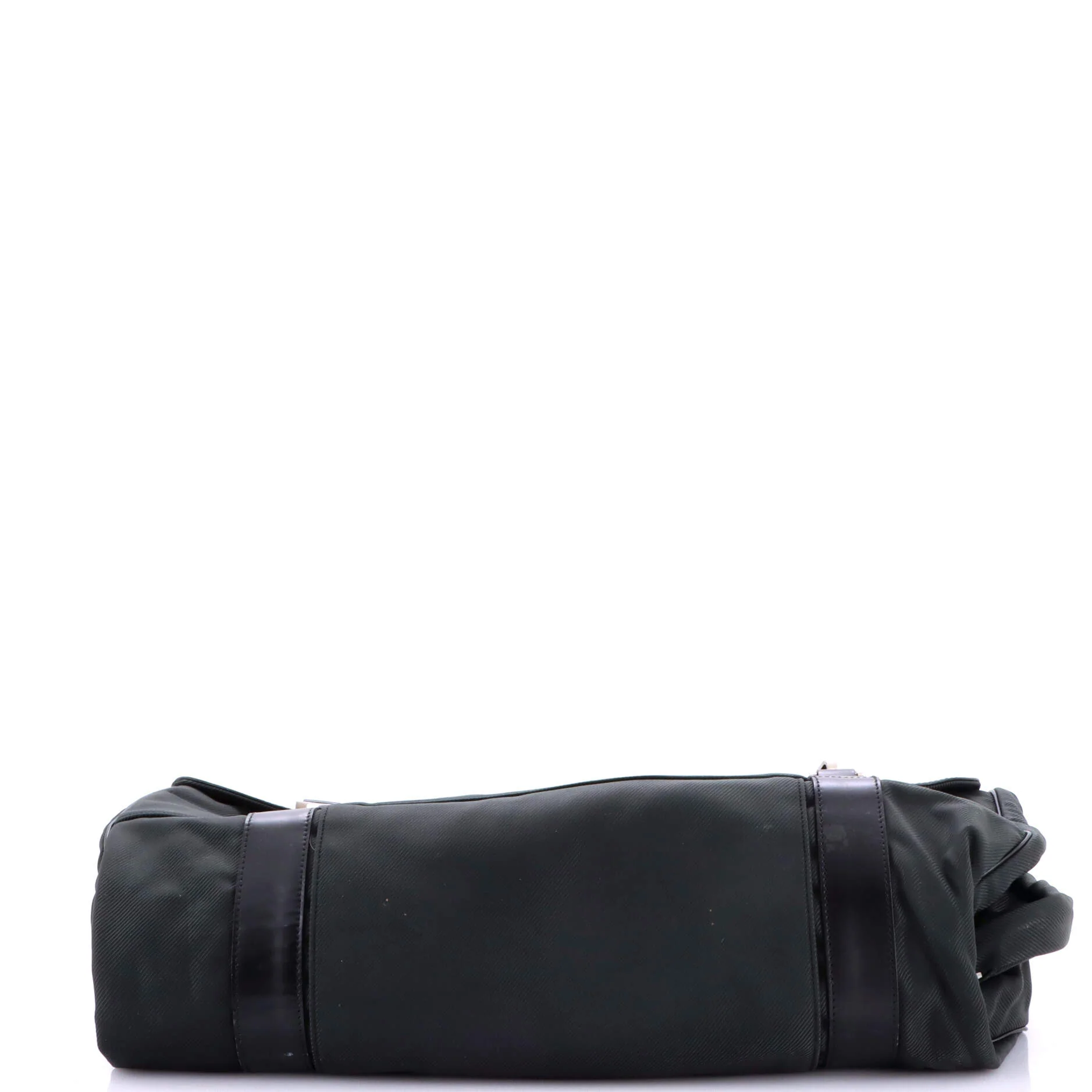 Garment Carrier Bag Nylon with Taiga Leather Two Hangers - Image 4