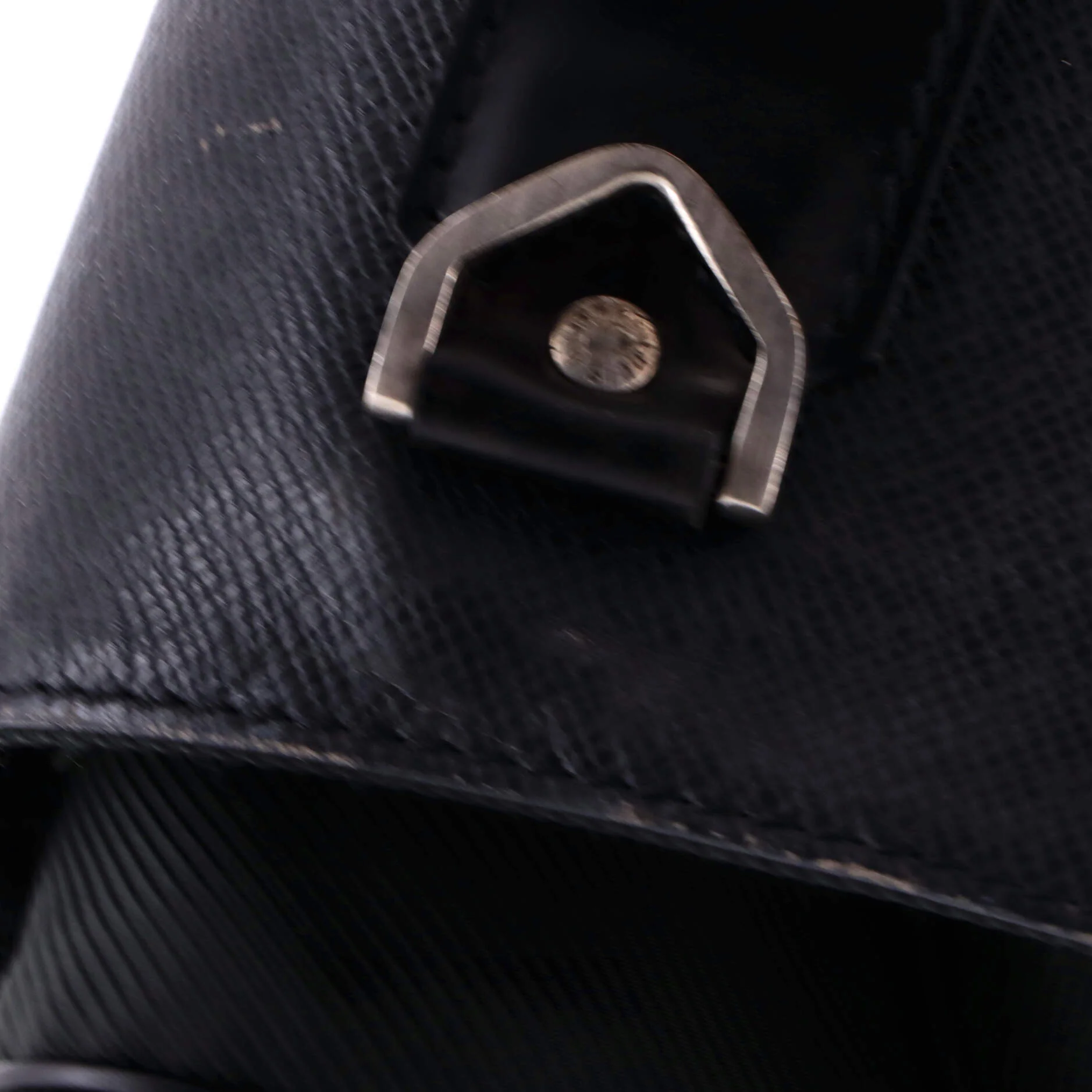Garment Carrier Bag Nylon with Taiga Leather Two Hangers - Image 7