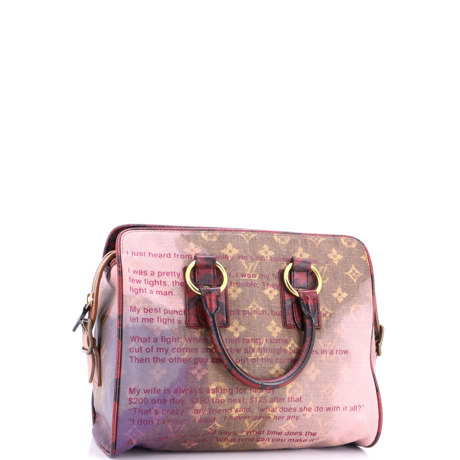 Graduate Jokes Handbag Monogram Canvas and Snakeskin - Image 2