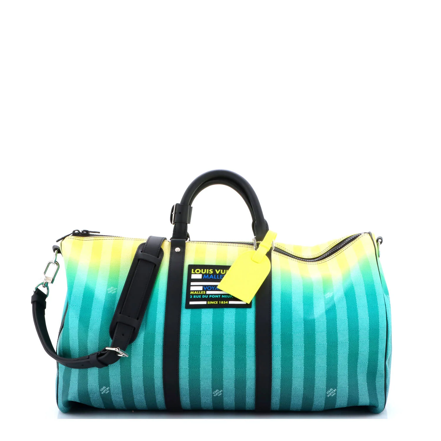 Keepall Bandouliere Bag Limited Edition Gradient Damier Stripes 50