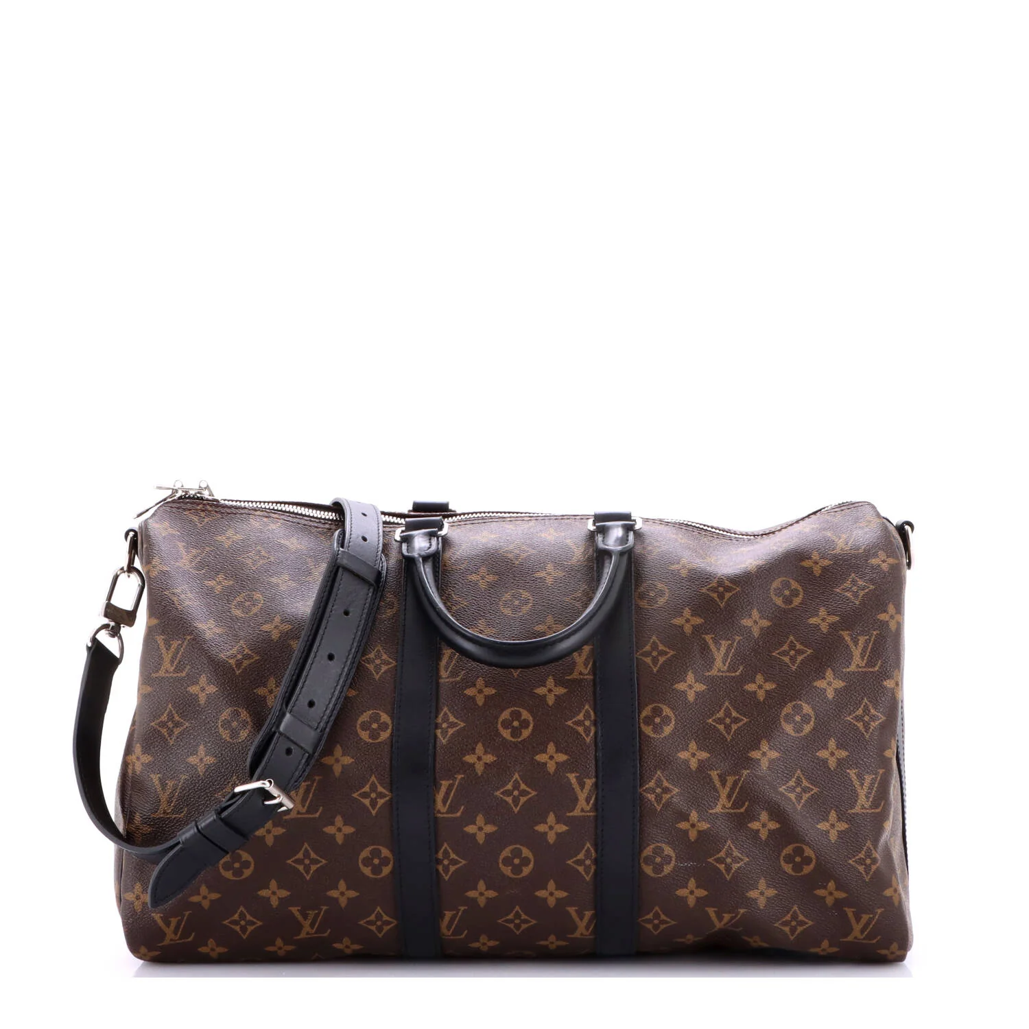 Keepall Bandouliere Bag Macassar Monogram Canvas 45