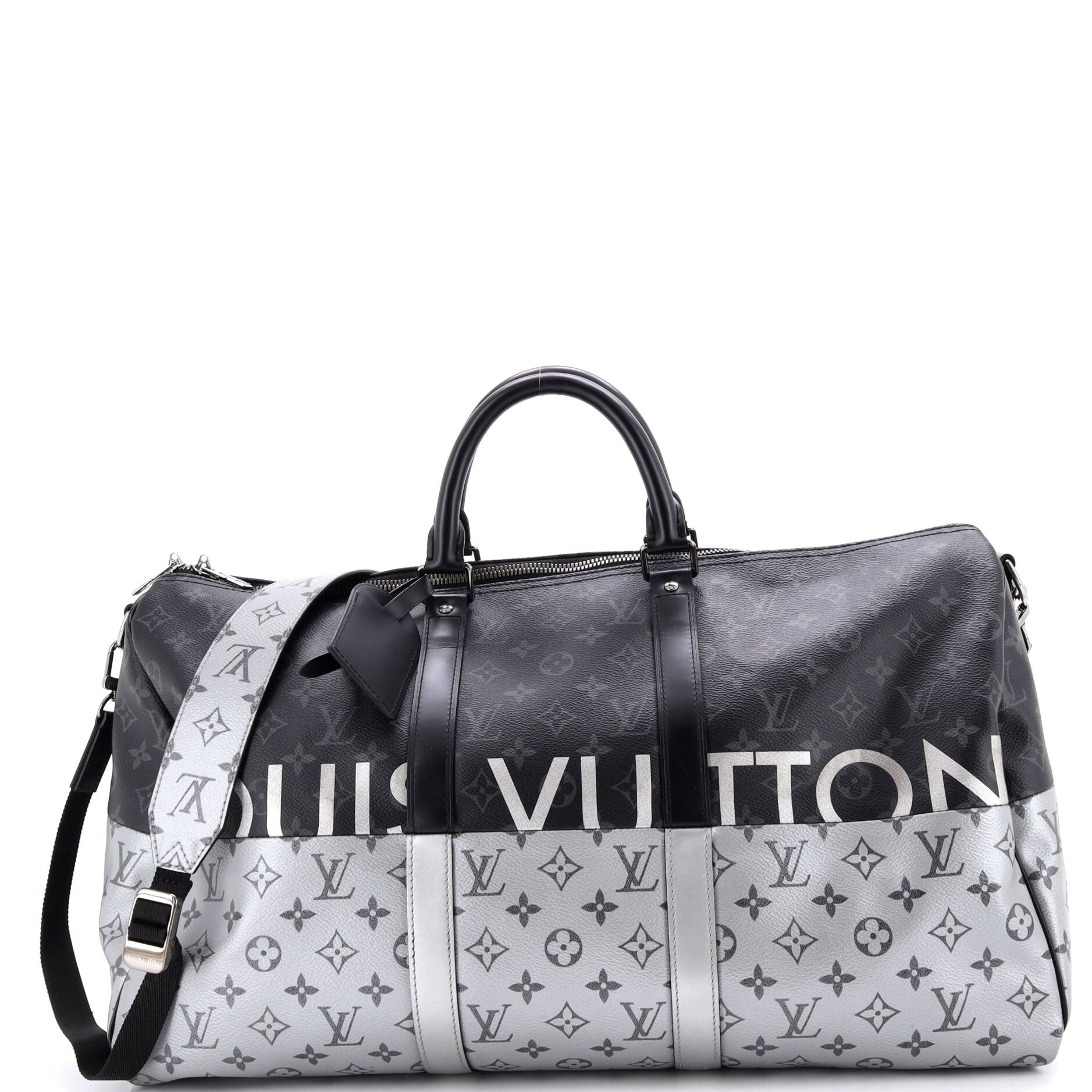 Keepall Bandouliere Bag Monogram Eclipse Split Canvas 50