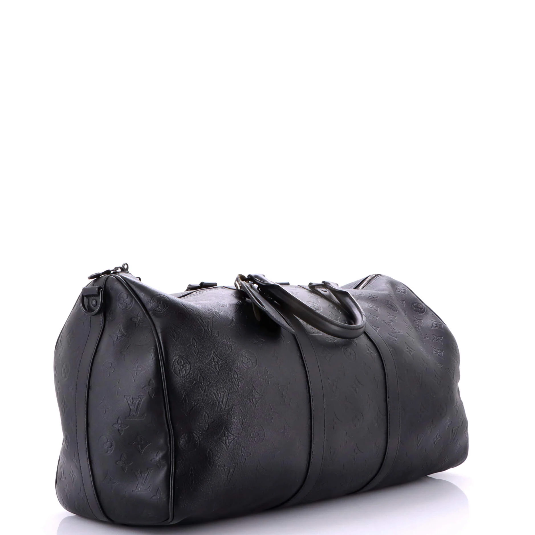 Keepall Bandouliere Bag Monogram Shadow Leather 50 - Image 2