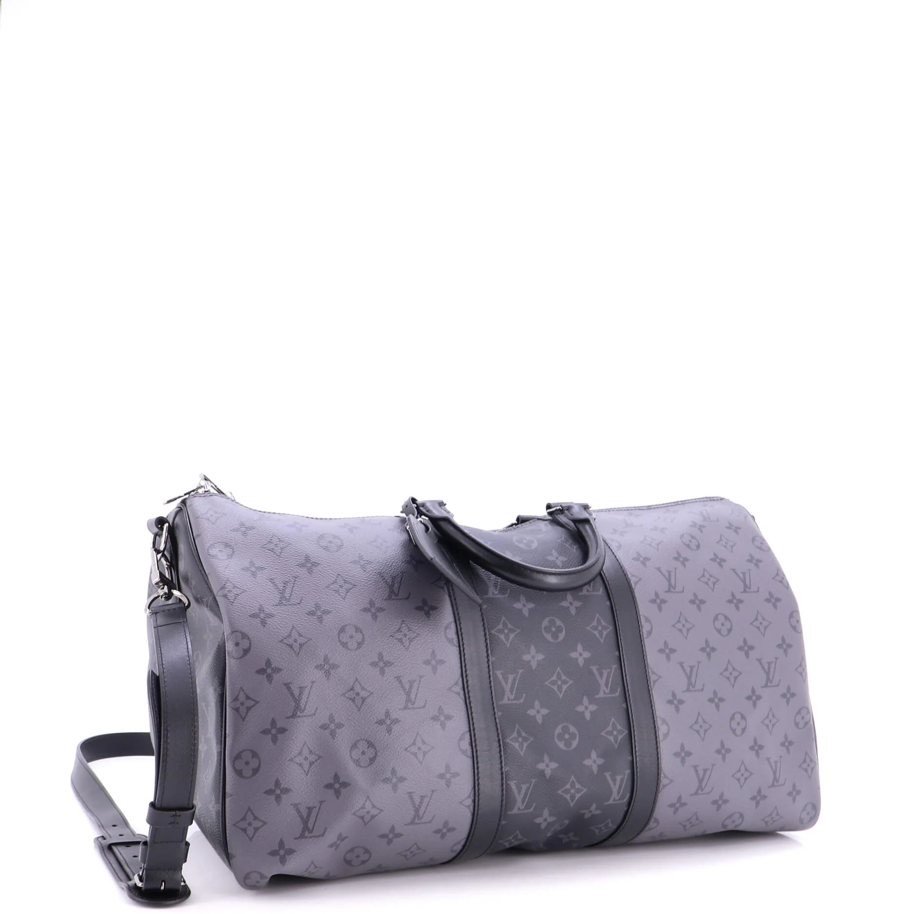 Keepall Bandouliere Bag Reverse Monogram Eclipse Canvas 50 - Image 2