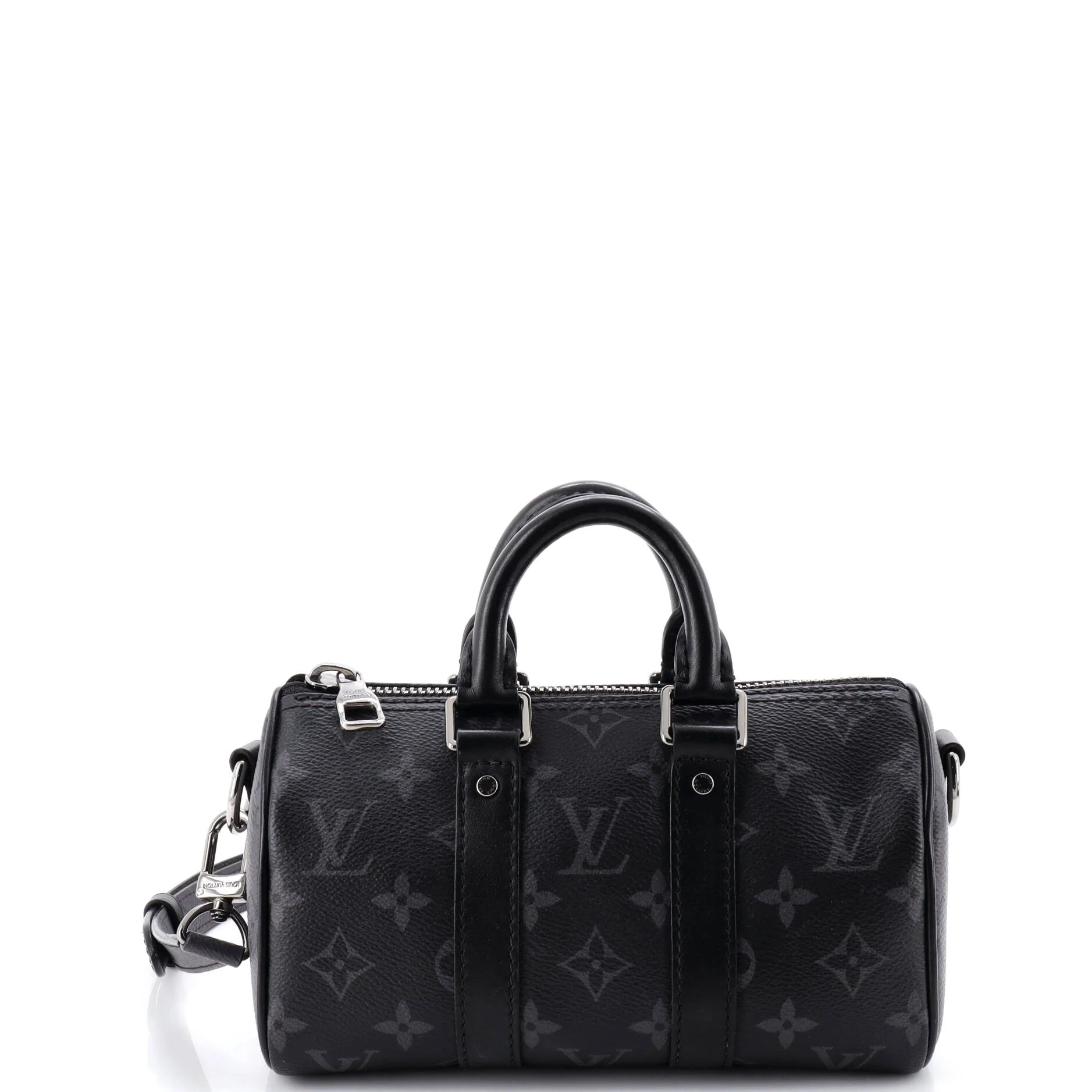 Keepall Bandouliere Bag Reverse Monogram Eclipse Canvas XS