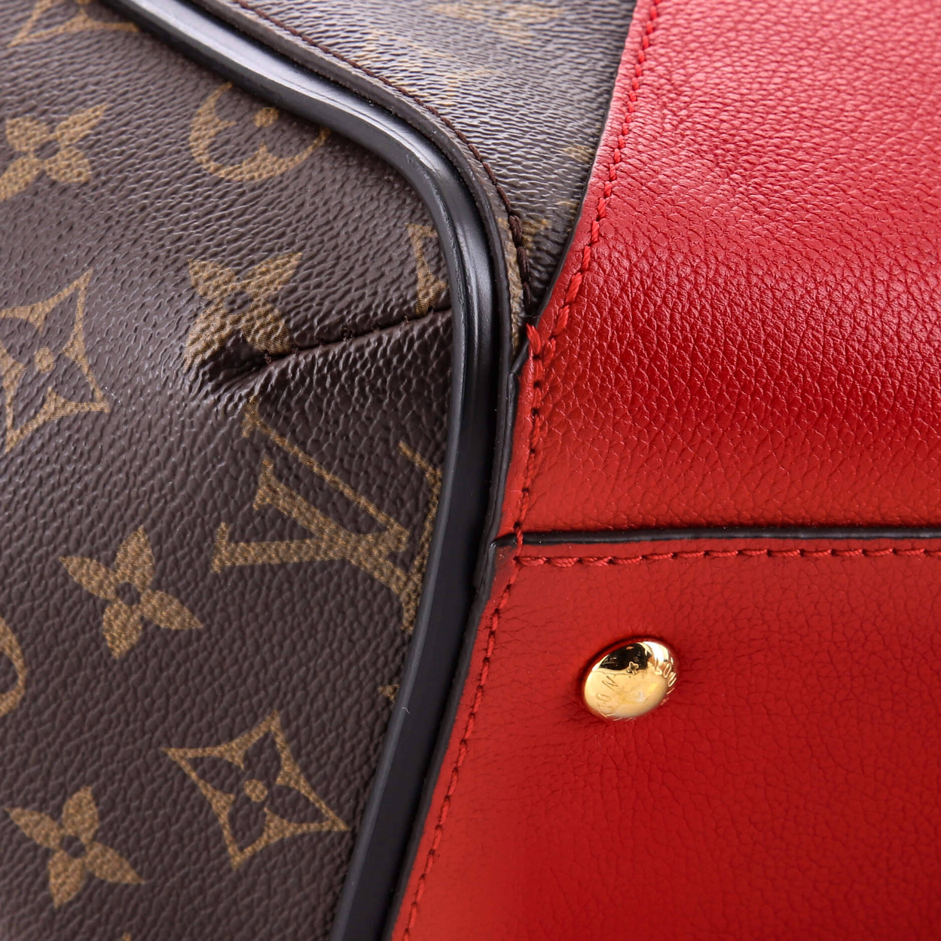 Kimono Handbag Monogram Canvas and Leather MM - Image 7