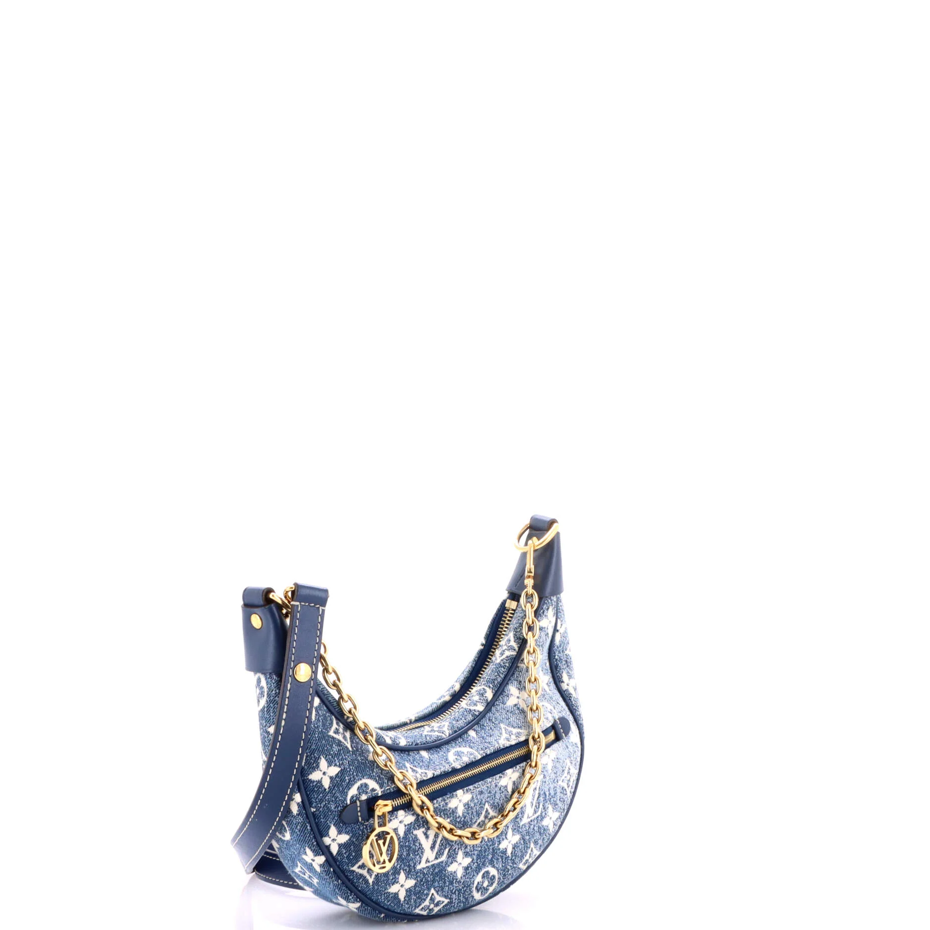 Loop Handbag Monogram Jacquard Denim - Image 2