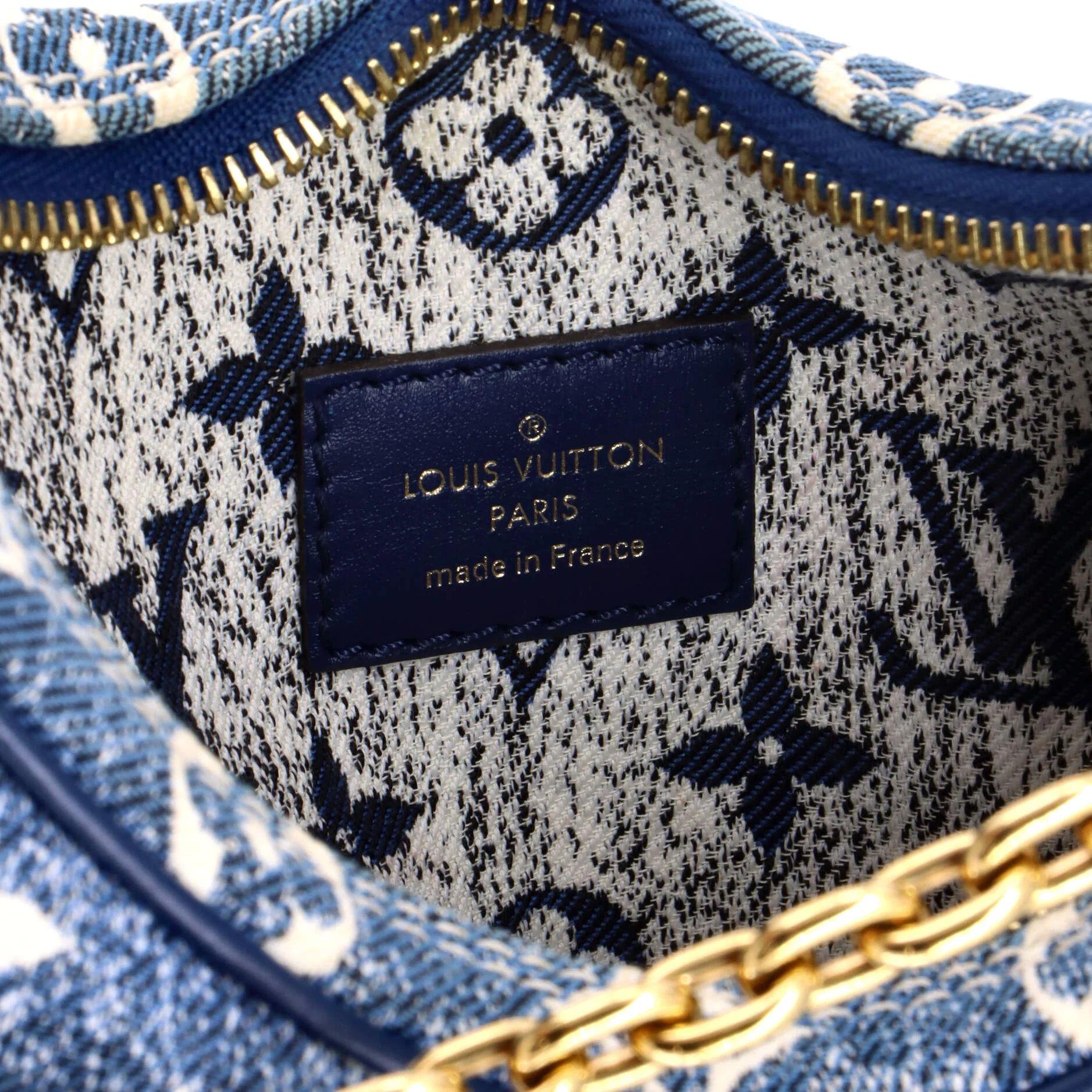 Loop Handbag Monogram Jacquard Denim - Image 7