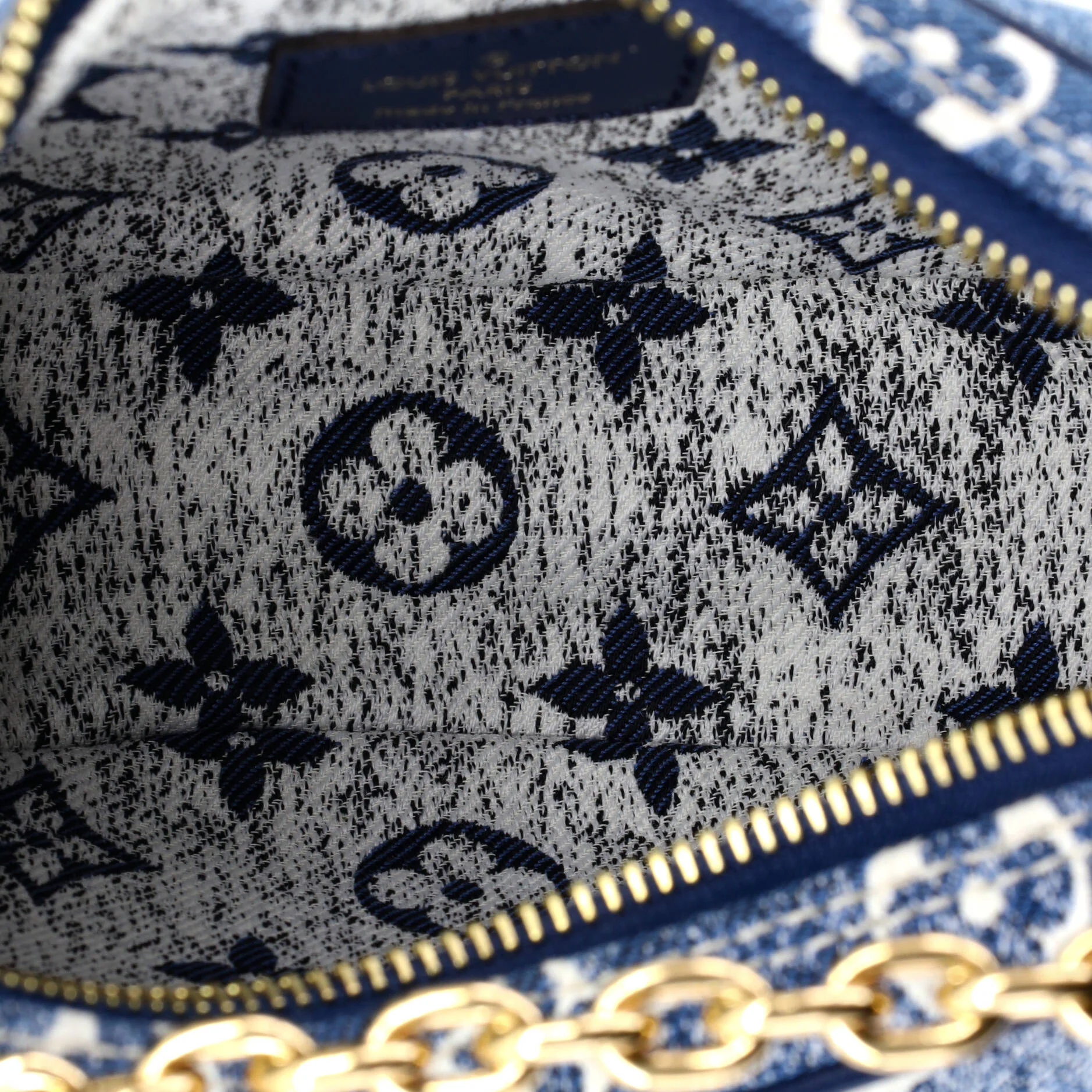 Loop Handbag Monogram Jacquard Denim - Image 5