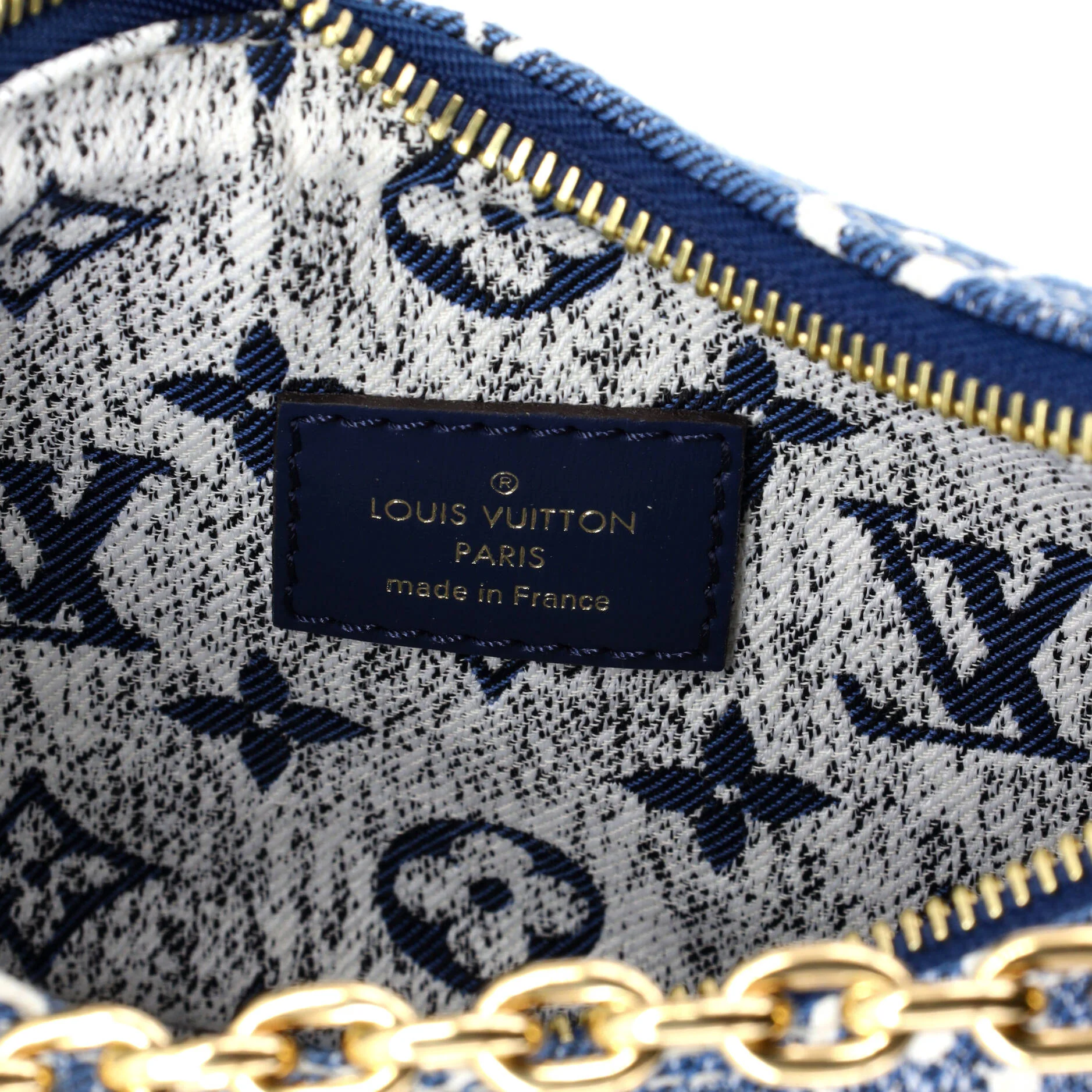 Loop Handbag Monogram Jacquard Denim - Image 6