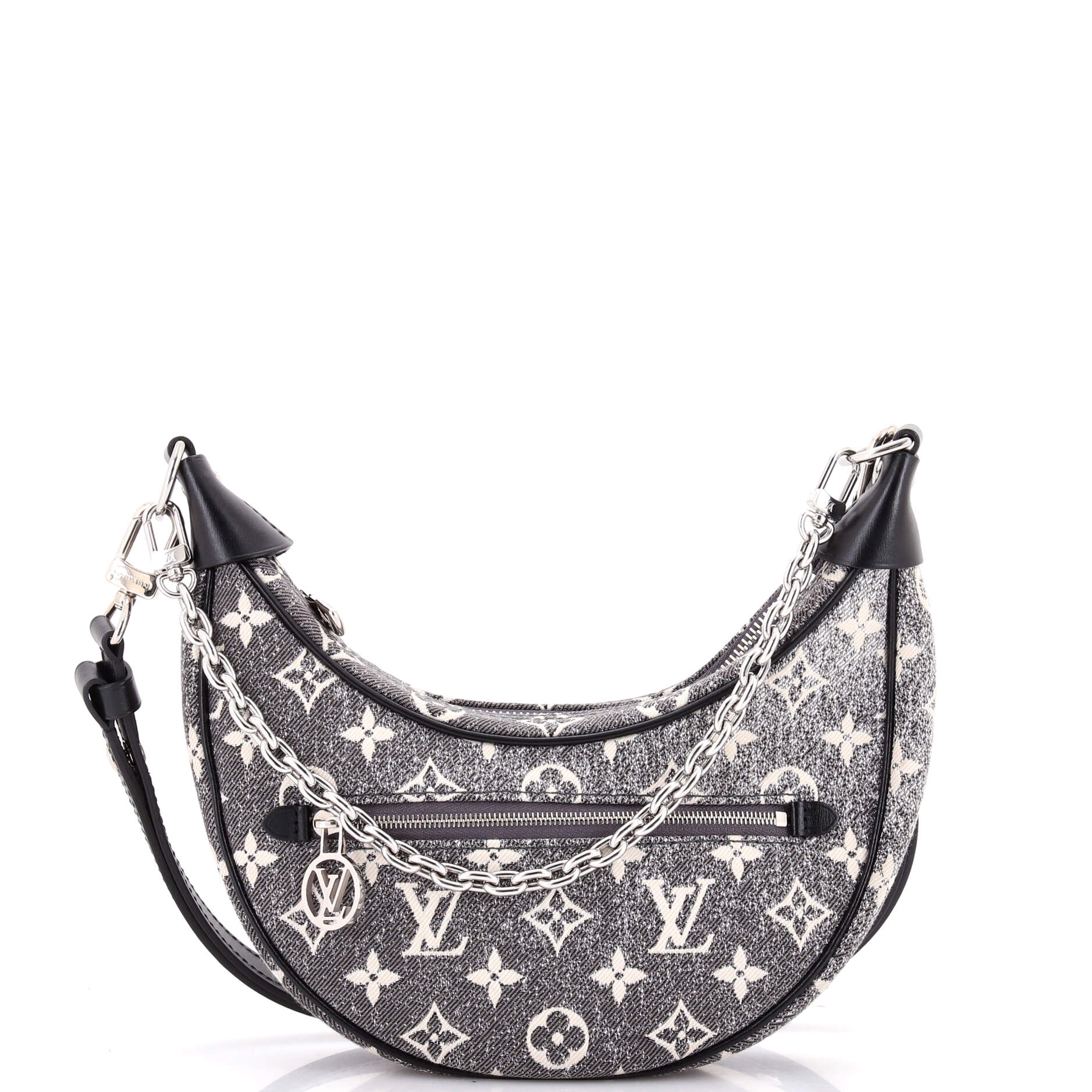Loop Handbag Monogram Jacquard Denim