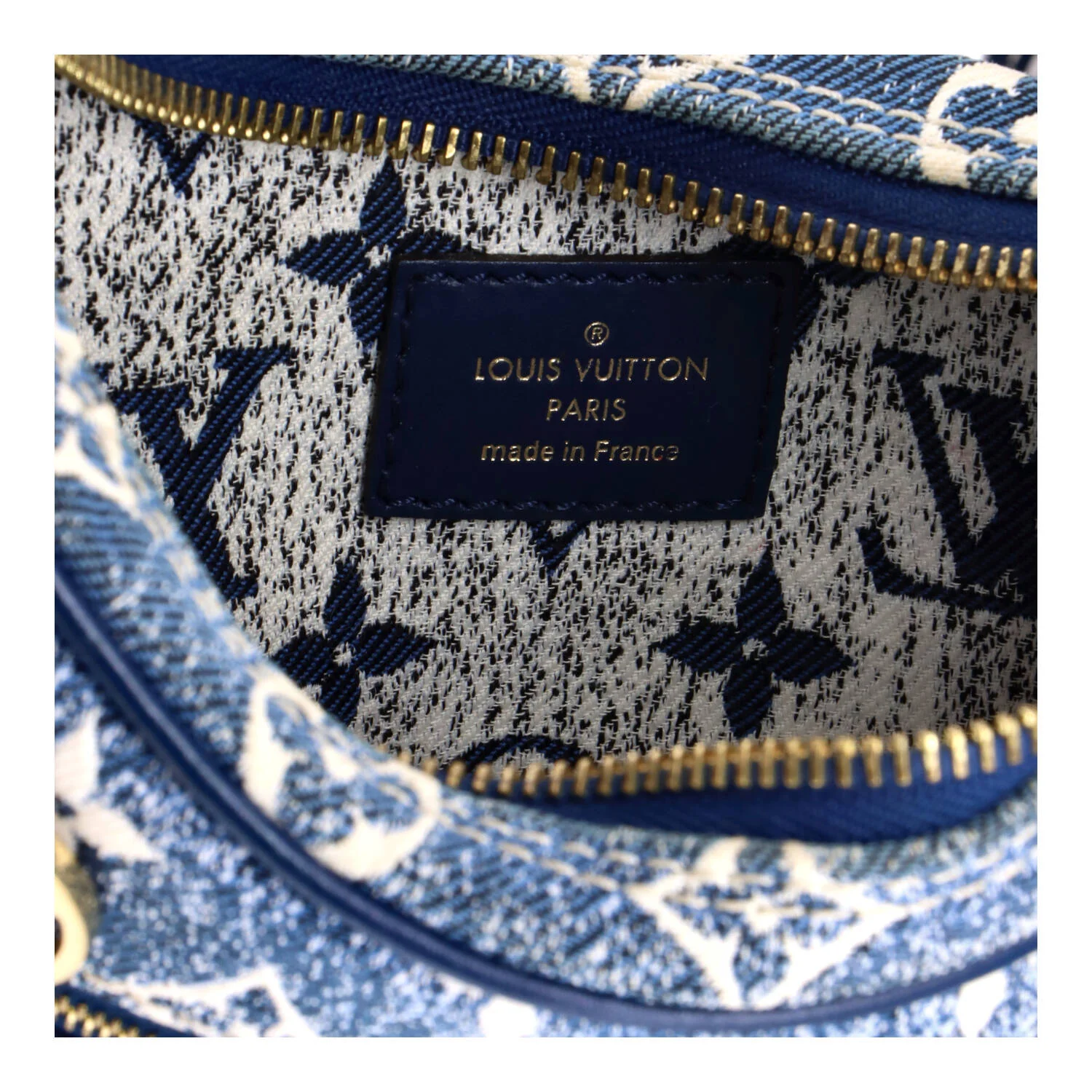 Loop Handbag Monogram Jacquard Denim - Image 7