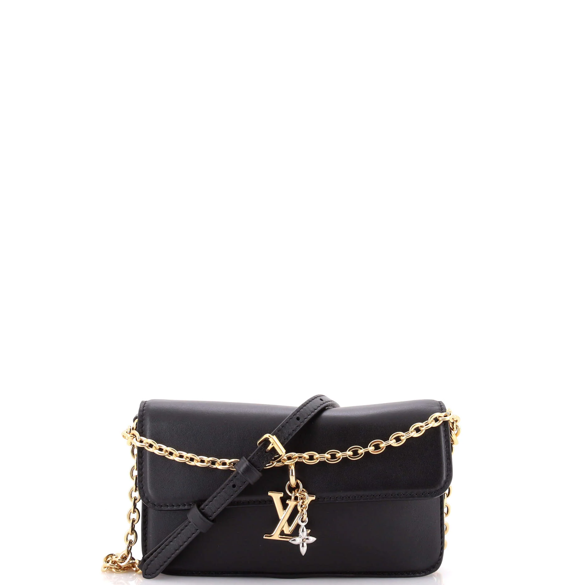 LV Bloom Wallet on Chain Leather