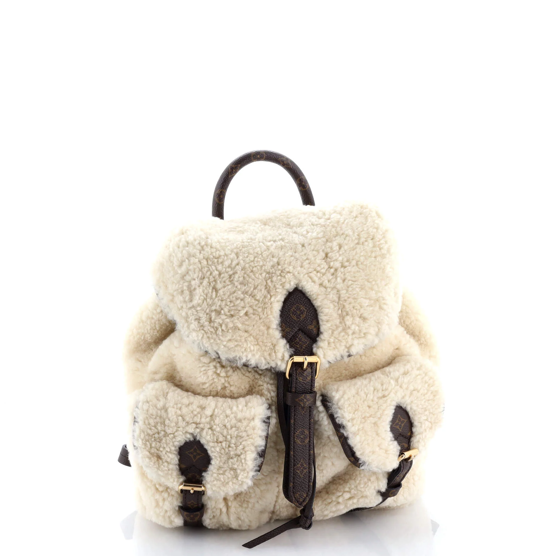 LV Ski Backpack Shearling and Monogram Canvas - Image 2
