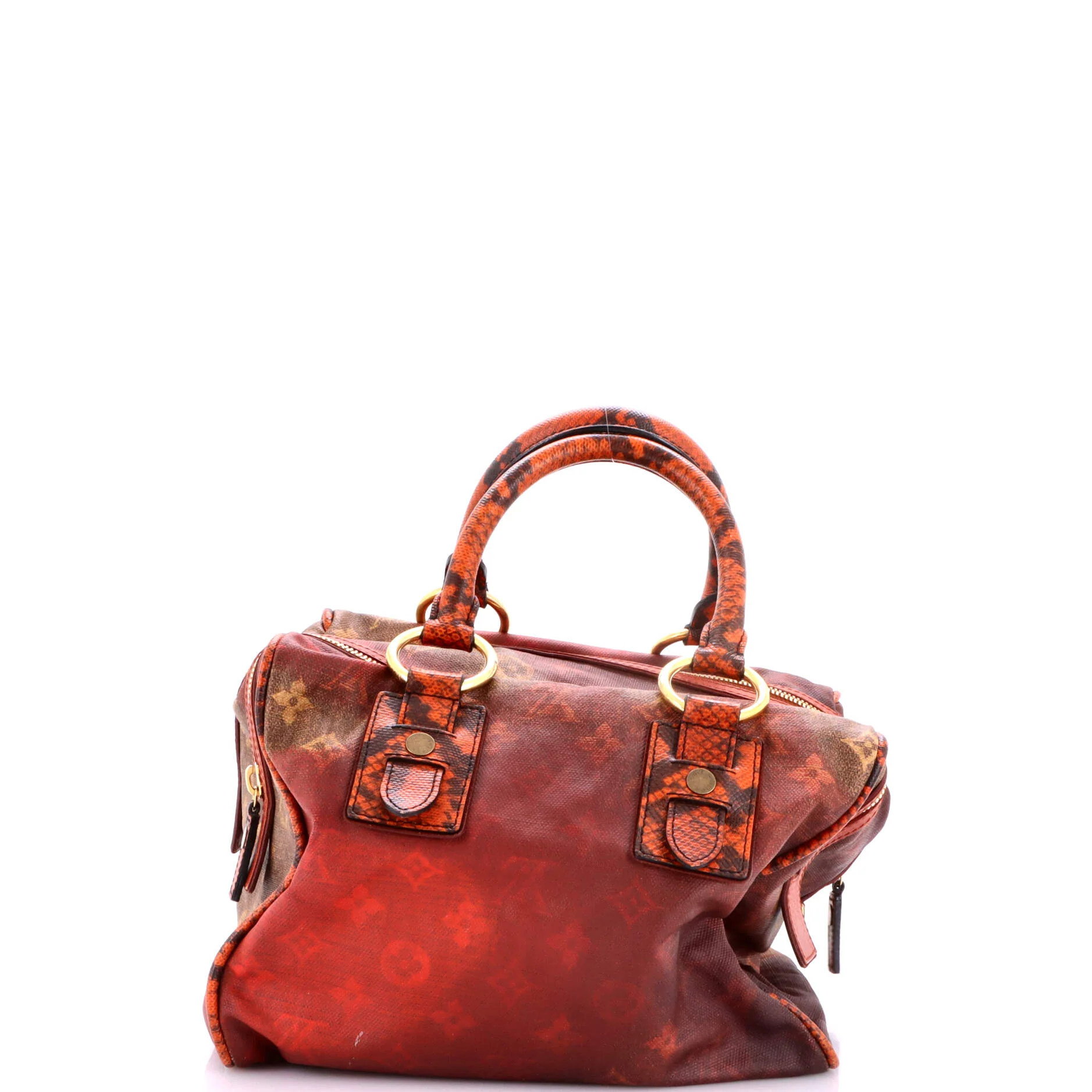 Mancrazy Jokes Handbag Monogram Canvas and Snakeskin - Image 3
