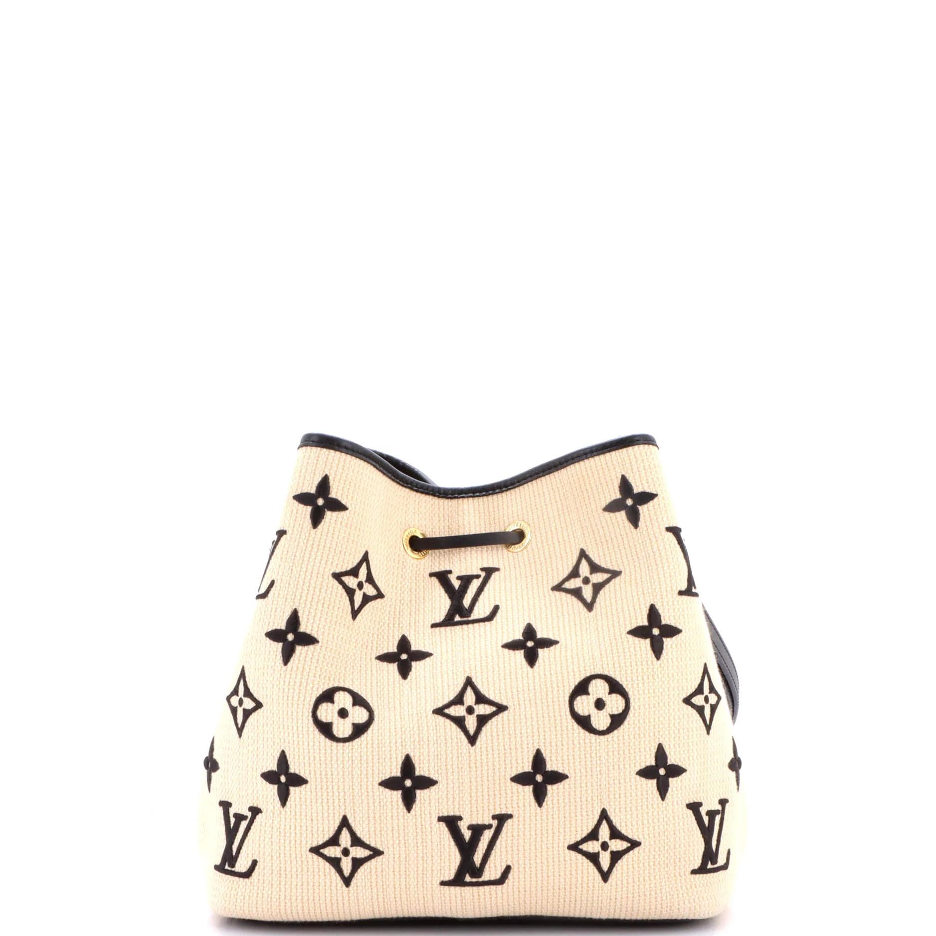 NeoNoe Handbag Monogram Giant Embroidered Cotton MM - Image 3