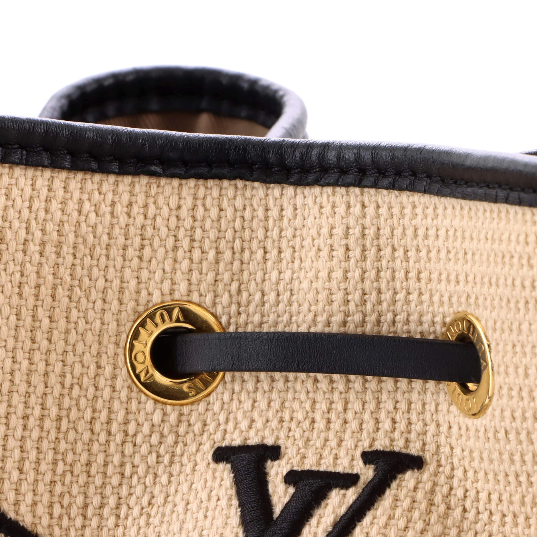 NeoNoe Handbag Monogram Giant Embroidered Cotton MM - Image 6