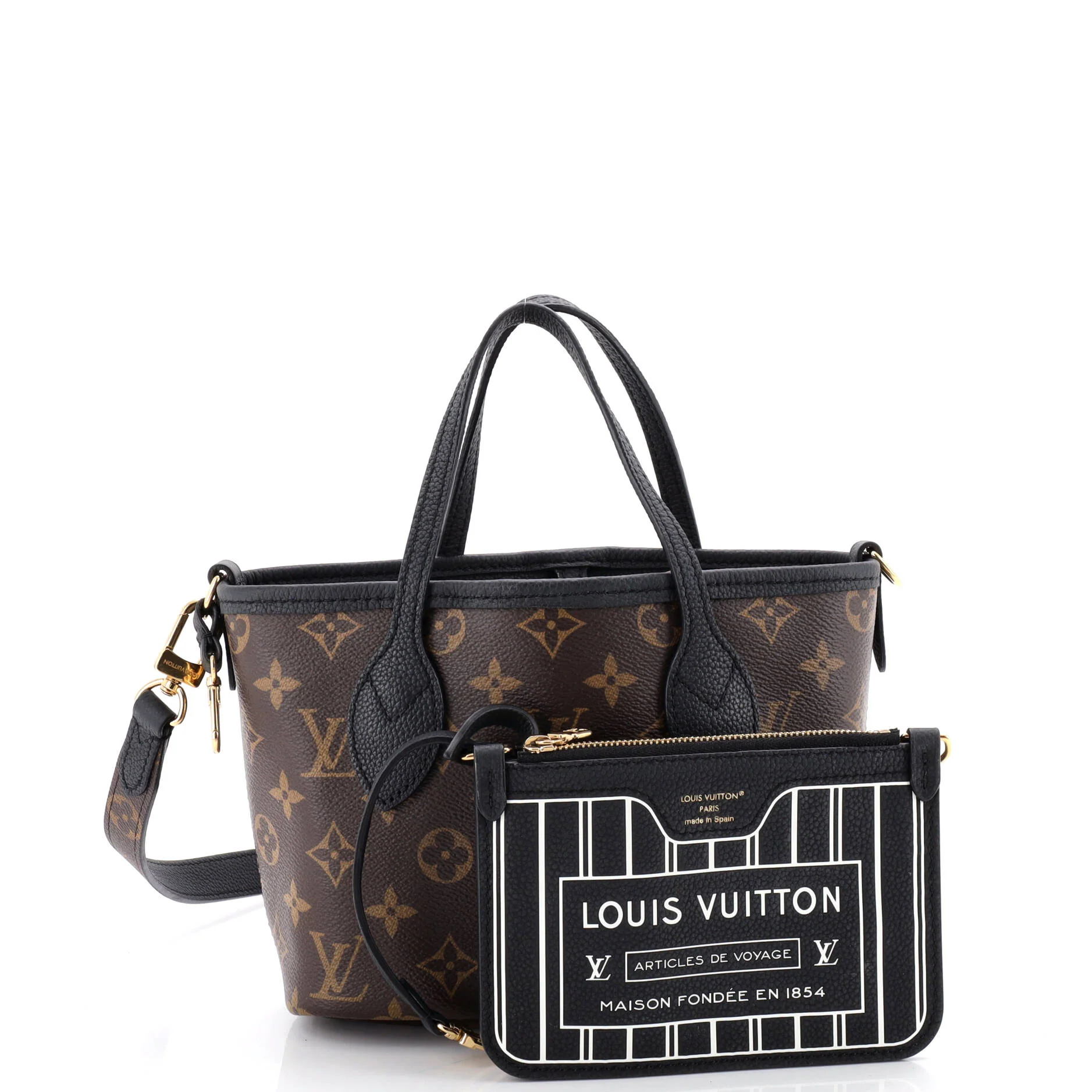Neverfull Bandouliere Inside Out Monogram Canvas and Leather BB - Image 2