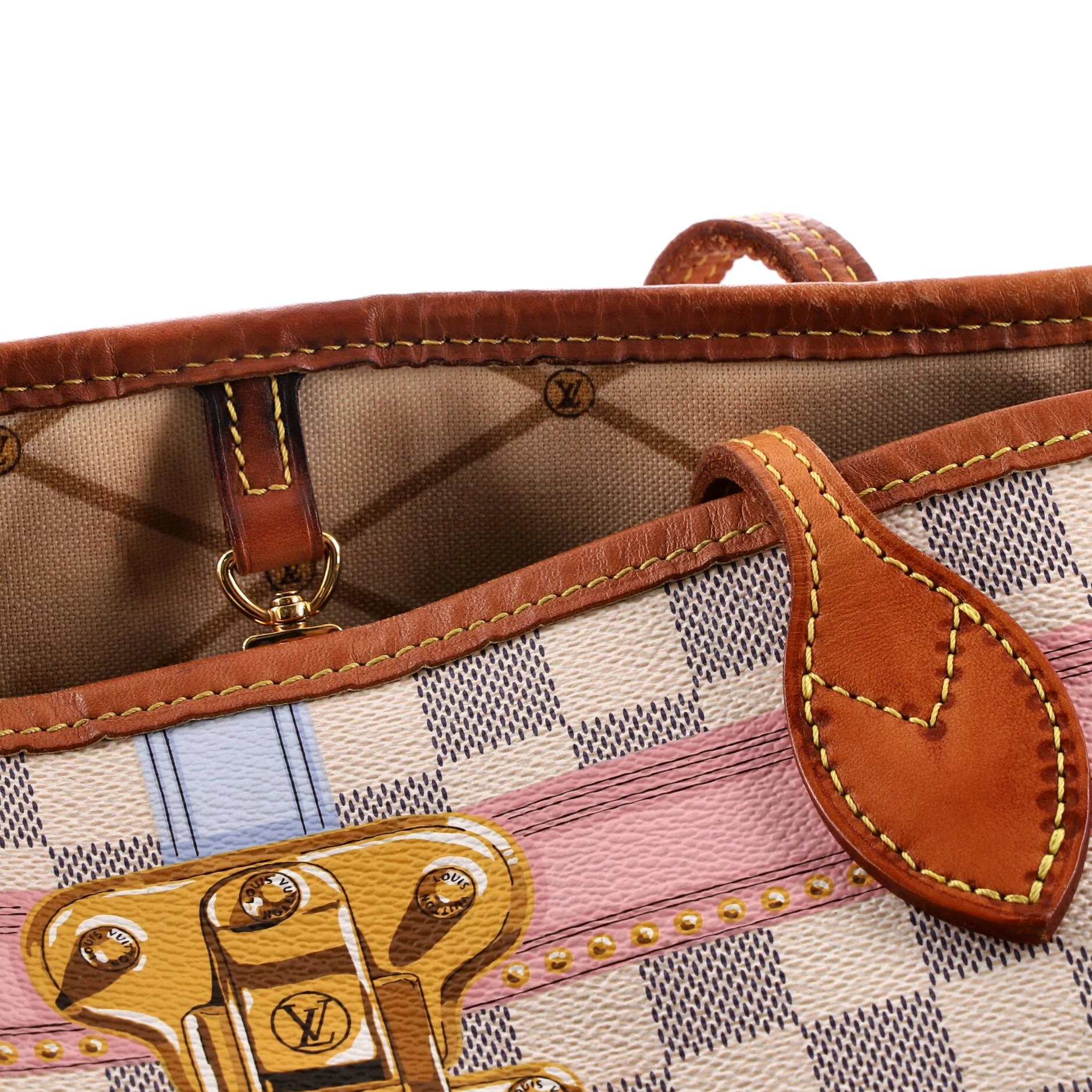 Neverfull NM Tote Limited Edition Damier Summer Trunks MM - Image 7