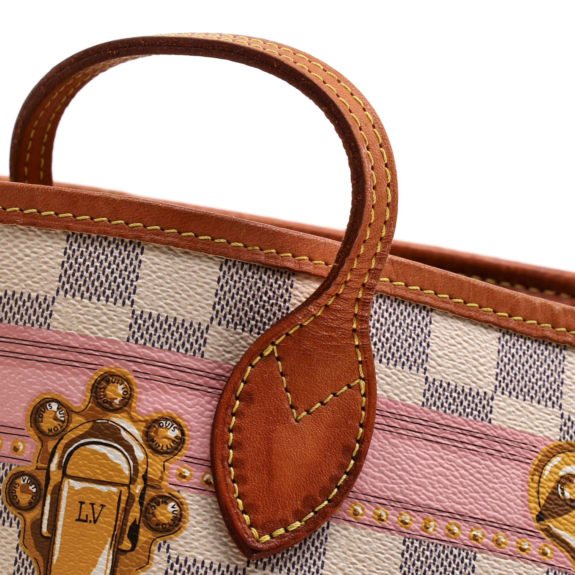 Neverfull NM Tote Limited Edition Damier Summer Trunks MM - Image 8