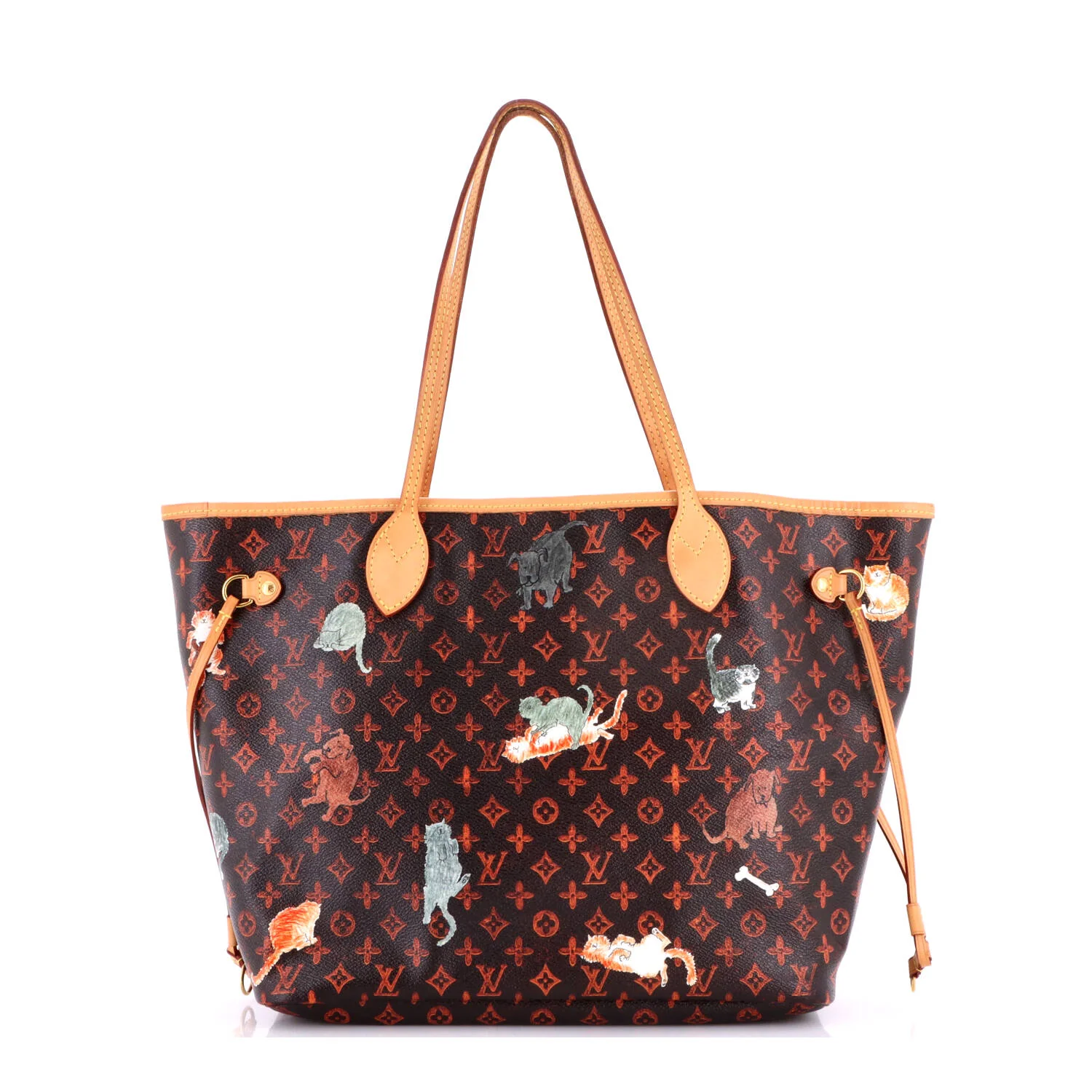 Neverfull NM Tote Limited Edition Grace Coddington Catogram Canvas MM