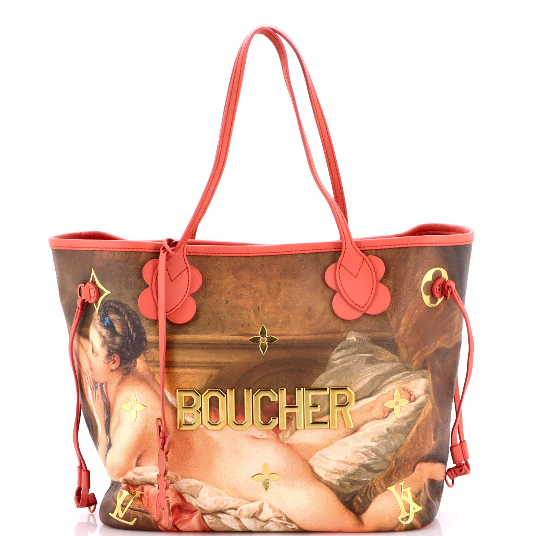 Neverfull NM Tote Limited Edition Jeff Koons Boucher Print Canvas MM